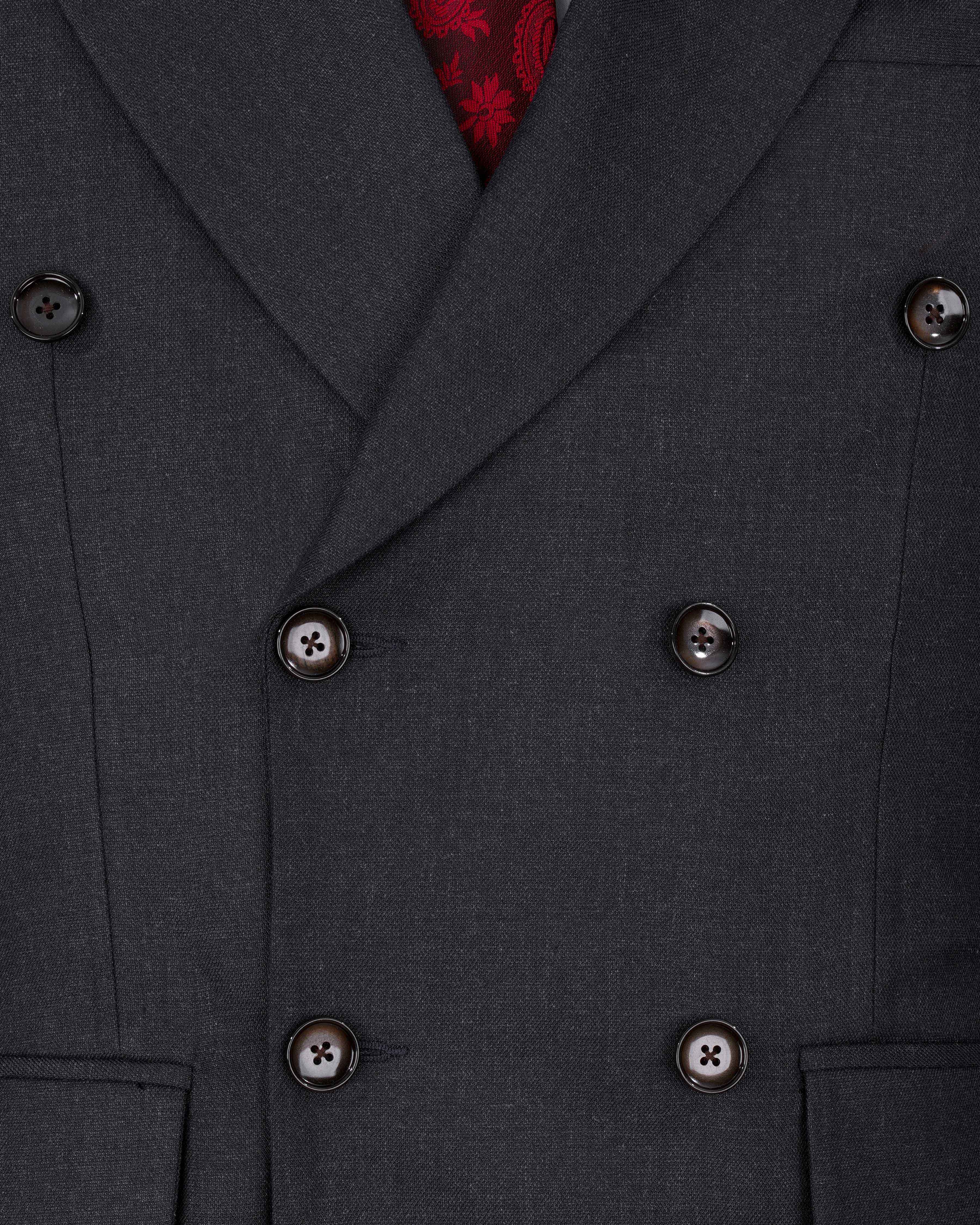 Mirage Black Double Breasted Suit