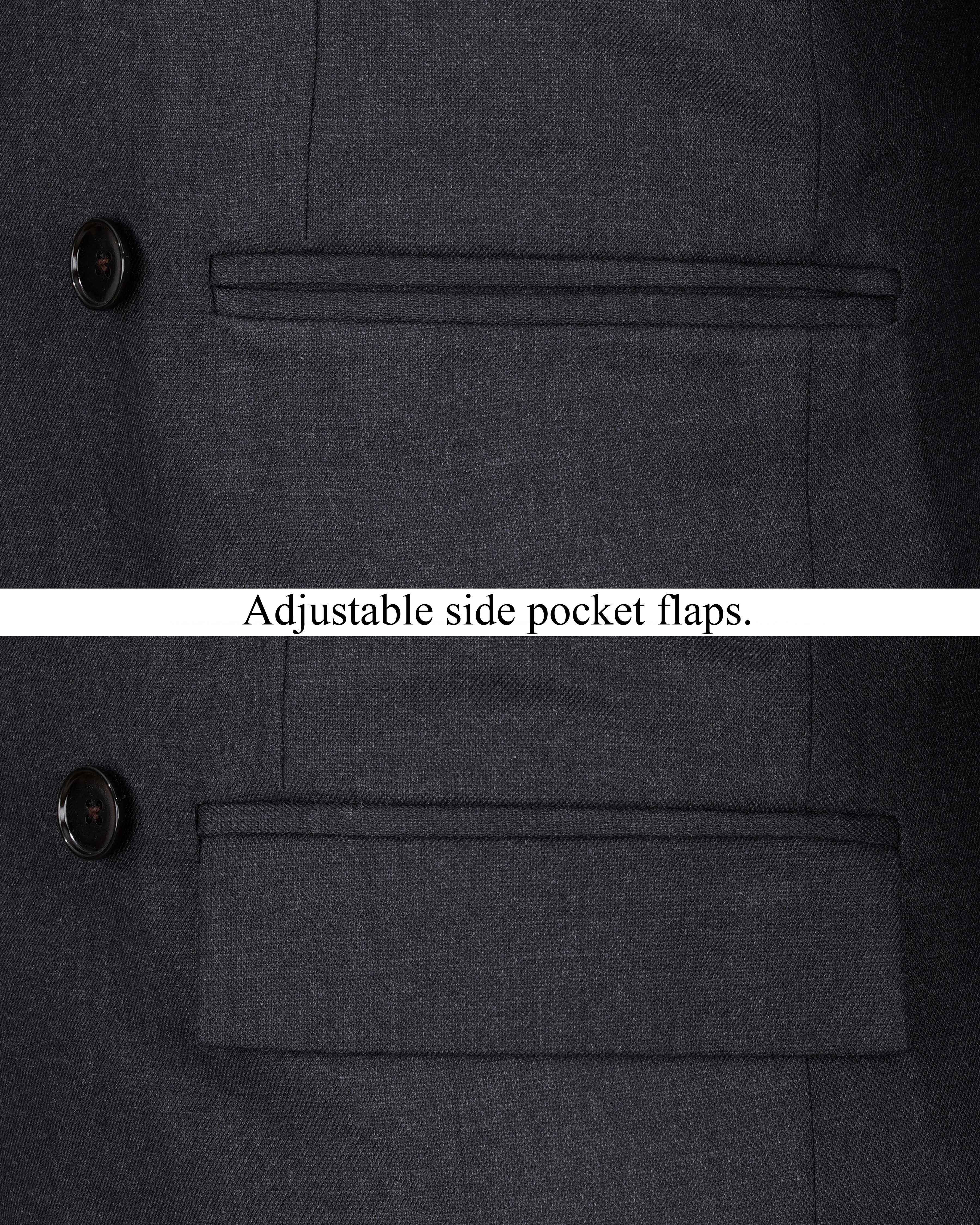 Mirage Black Double Breasted Suit