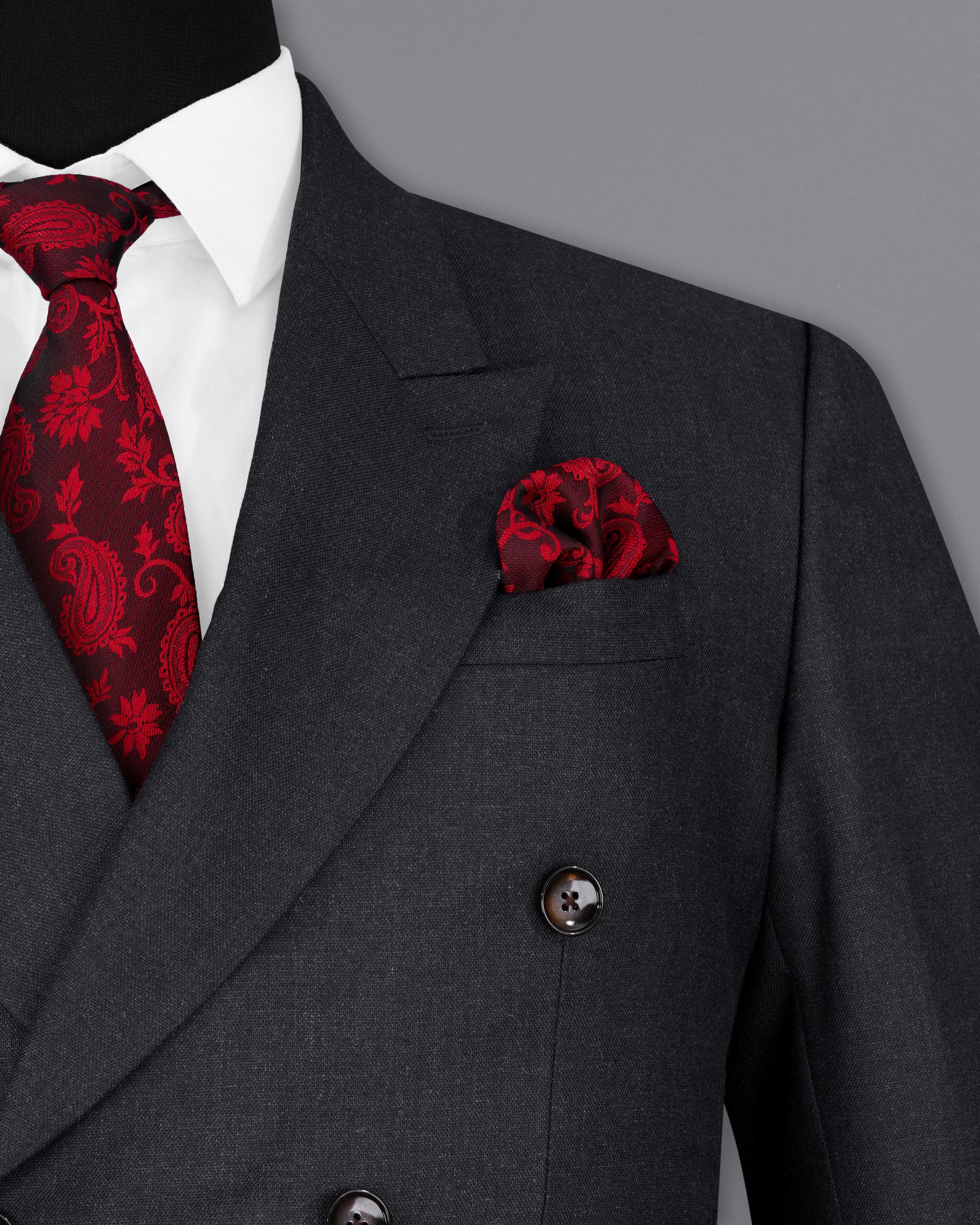 Mirage Black Double Breasted Suit