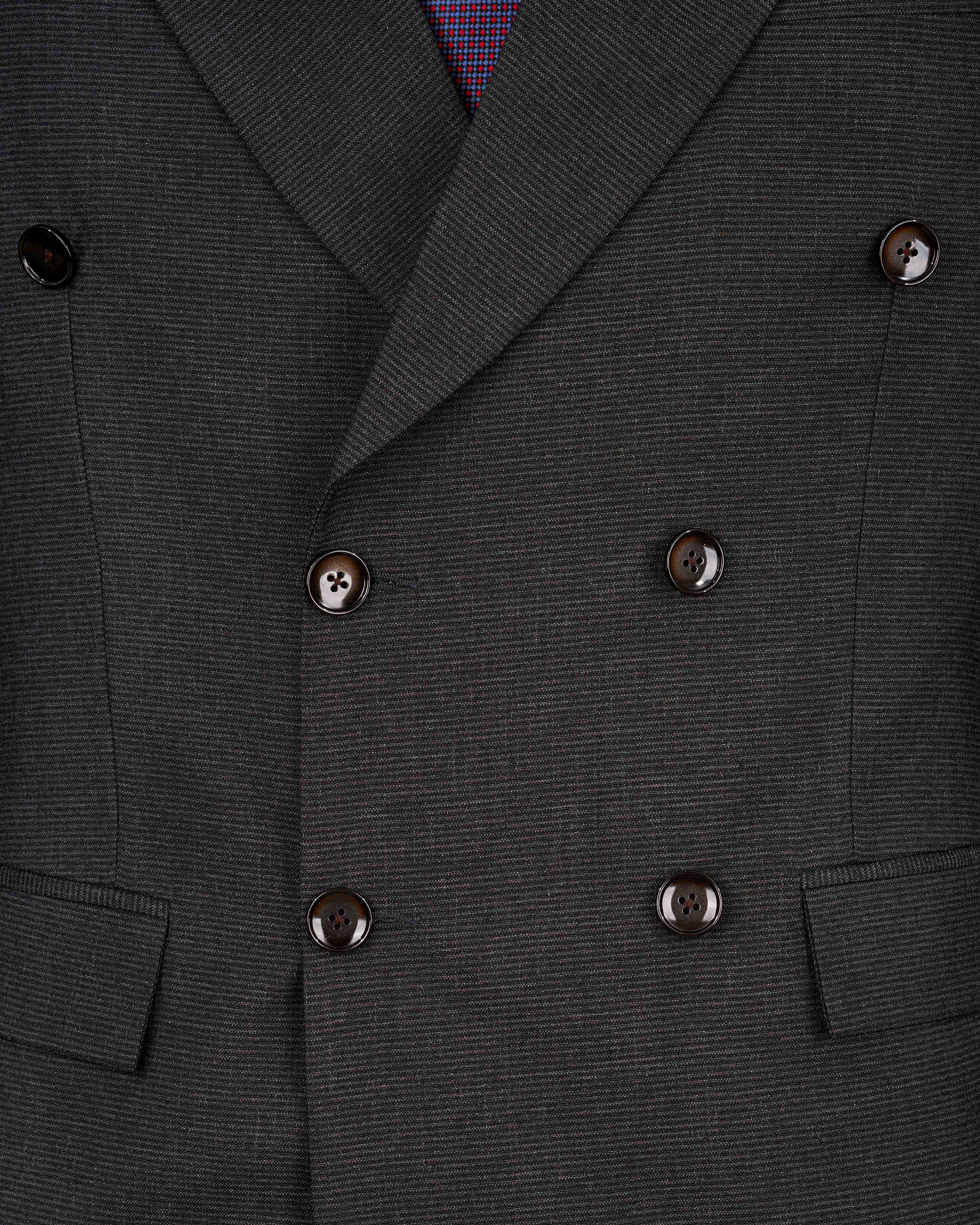 Piano Gray Double Breasted Suit