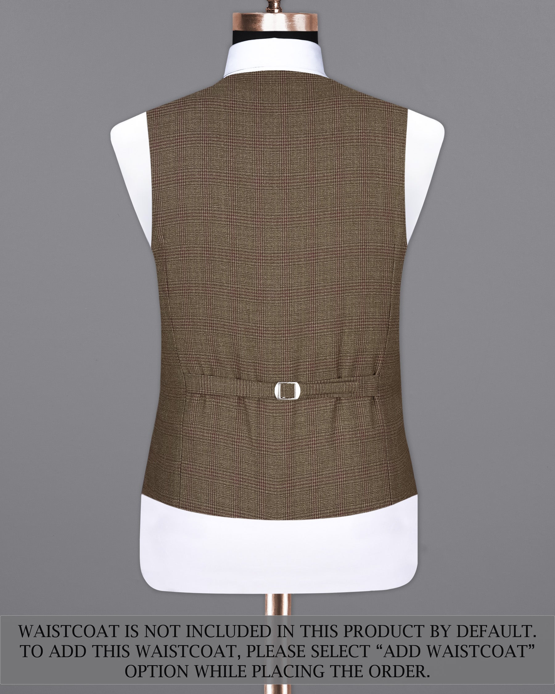Hemlock Brown Plaid Double Breasted Wool Sports Suit