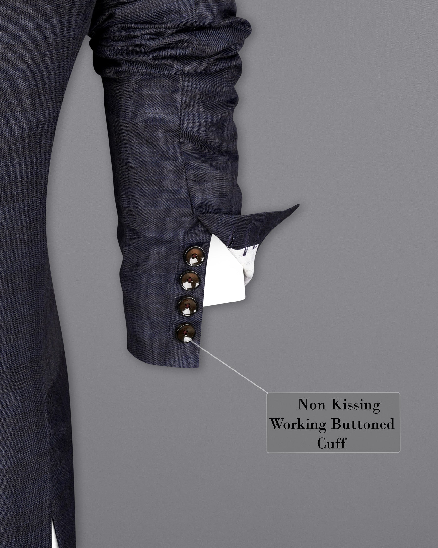 Cloud Burst Blue with Iridium Gray Plaid Double Breasted Suit