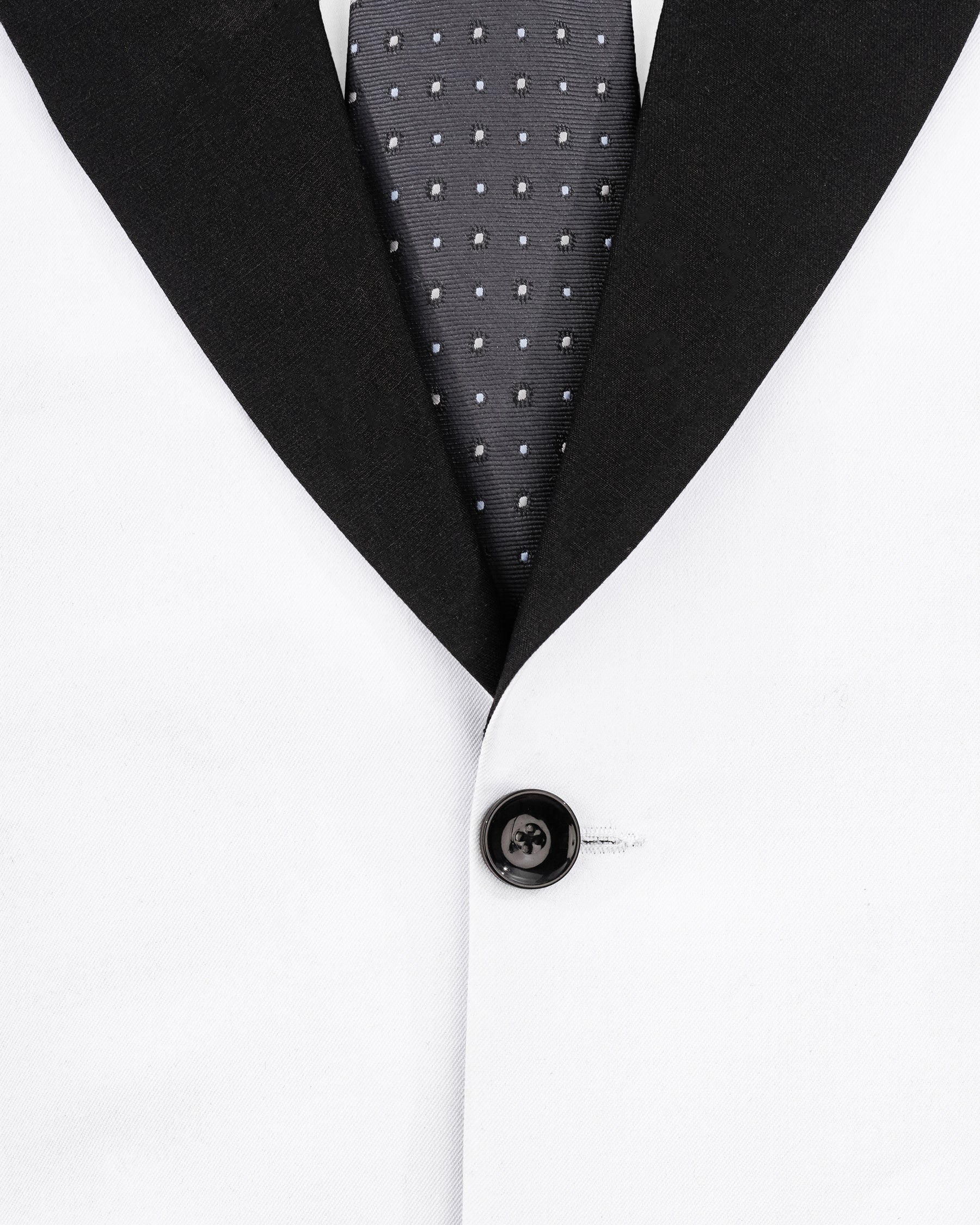 Bright White Subtle Sheen and Black Single Breasted Designer Block Suit ST2098-SB-D227-36, ST2098-SB-D227-38, ST2098-SB-D227-40, ST2098-SB-D227-42, ST2098-SB-D227-44, ST2098-SB-D227-46, ST2098-SB-D227-48, ST2098-SB-D227-50, ST2098-SB-D227-52, ST2098-SB-D227-54, ST2098-SB-D227-56, ST2098-SB-D227-58, ST2098-SB-D227-60