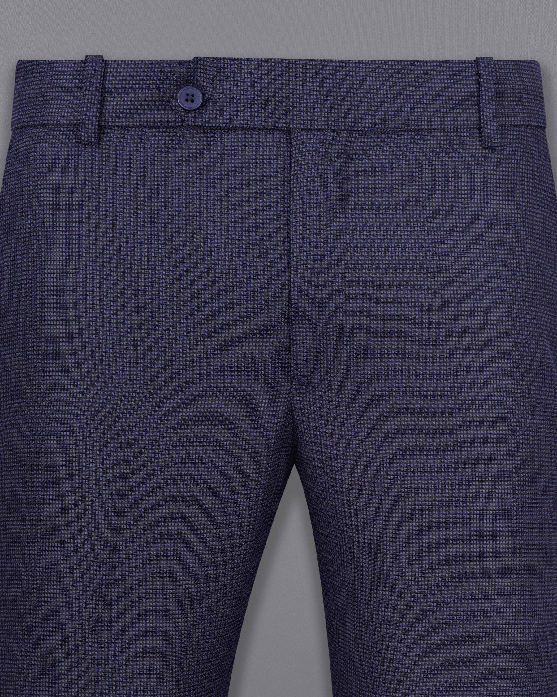 Ebony Clay Blue Cross Placket Bandhgala Suit
