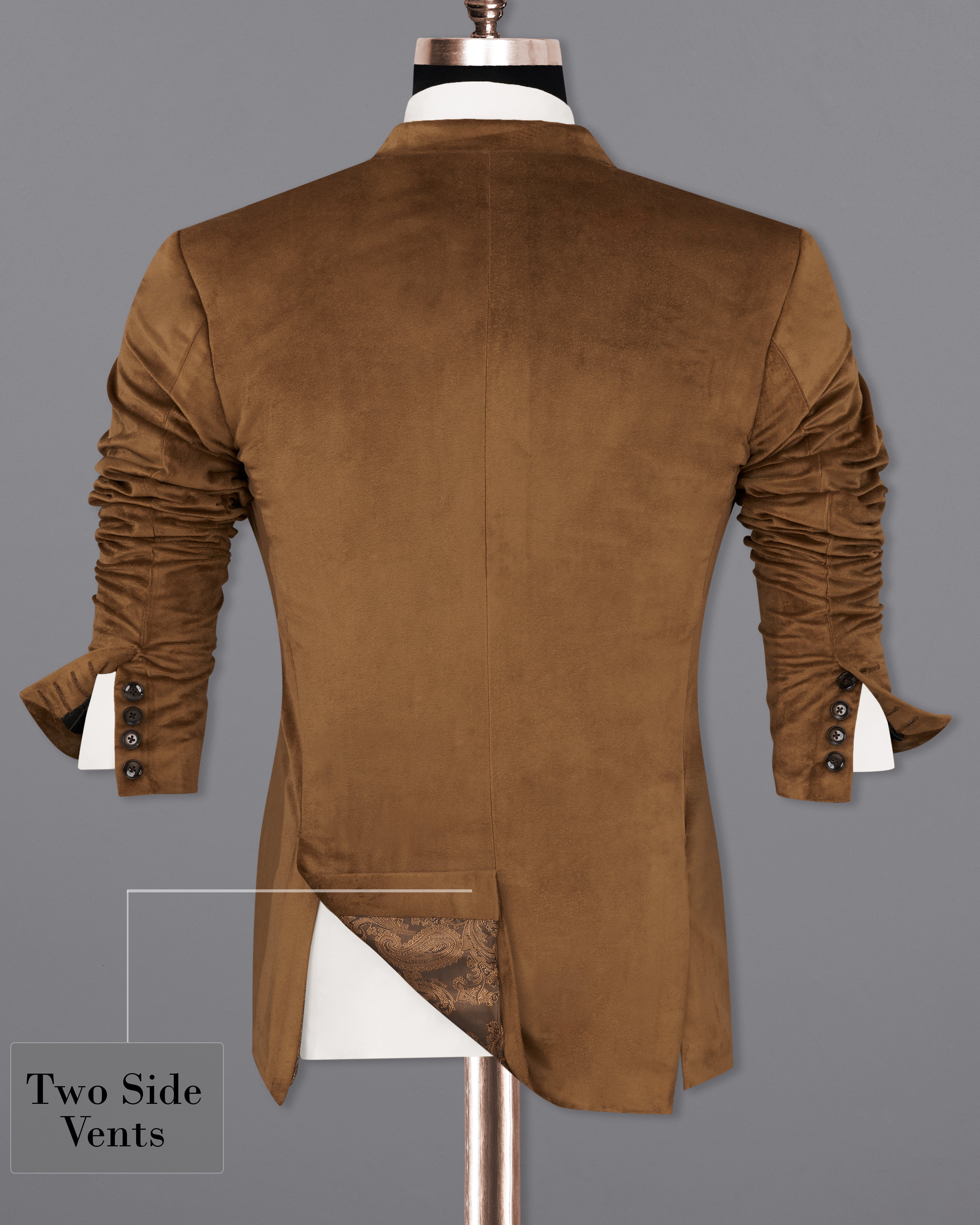 Nutmeg Brown Double Breasted Premium Velvet Designer Suit ST2205-DB-36, ST2205-DB-38, ST2205-DB-40, ST2205-DB-42, ST2205-DB-44, ST2205-DB-46, ST2205-DB-48, ST2205-DB-50, ST2205-DB-52, ST2205-DB-54, ST2205-DB-56, ST2205-DB-58, ST2205-DB-60