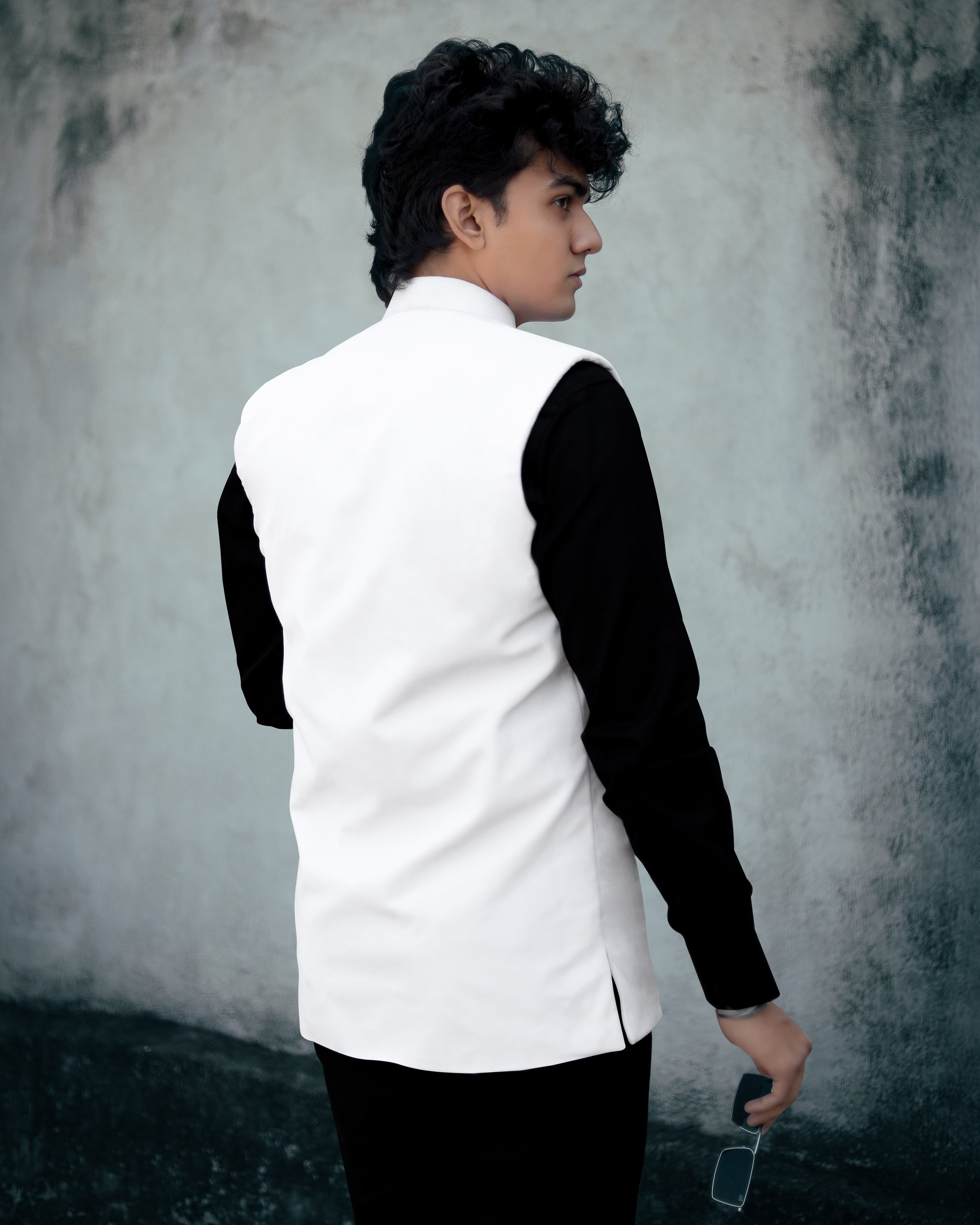 Bright White Single Breasted Premium Velvet Designer Suit