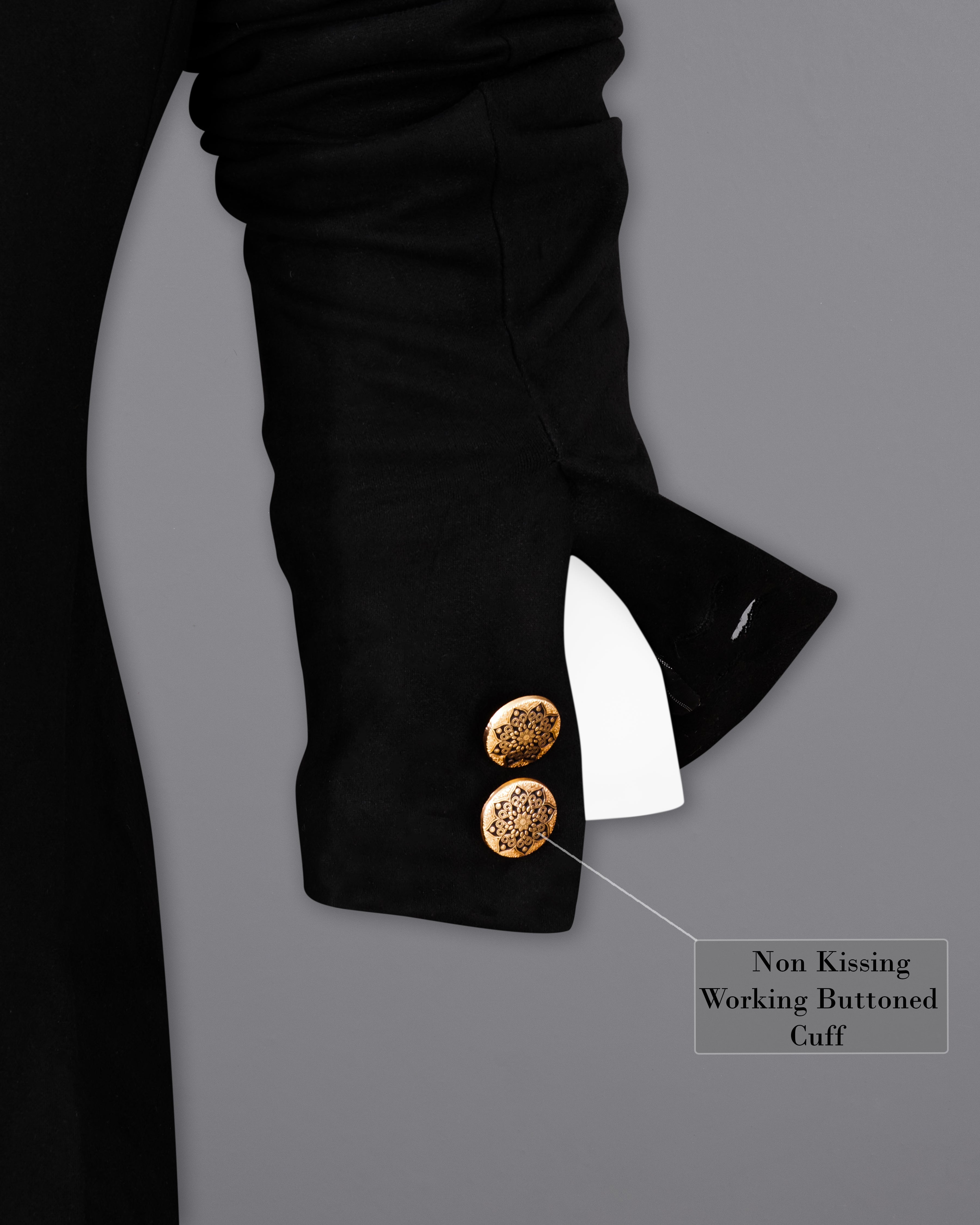 Jade Black Bandhgala Velvet Designer Suit ST2235-BG-36, ST2235-BG-38, ST2235-BG-40, ST2235-BG-42, ST2235-BG-44, ST2235-BG-46, ST2235-BG-48, ST2235-BG-50, ST2235-BG-52, ST2235-BG-54, ST2235-BG-56, ST2235-BG-58, ST2235-BG-60