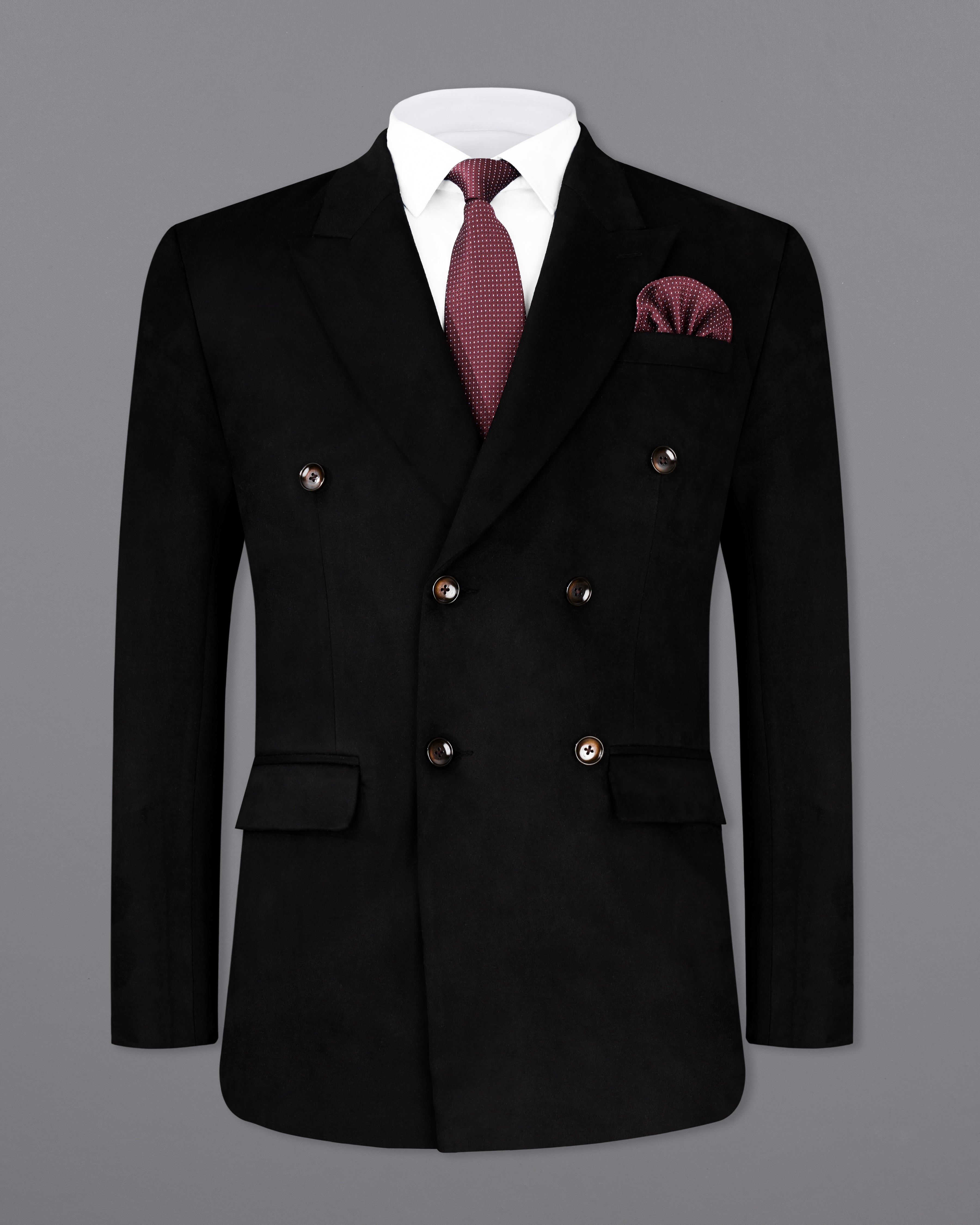 Jade Black Velvet Double-Breasted Designer Suit ST2237-DB-36, ST2237-DB-38, ST2237-DB-40, ST2237-DB-42, ST2237-DB-44, ST2237-DB-46, ST2237-DB-48, ST2237-DB-50, ST2237-DB-52, ST2237-DB-54, ST2237-DB-56, ST2237-DB-58, ST2237-DB-60