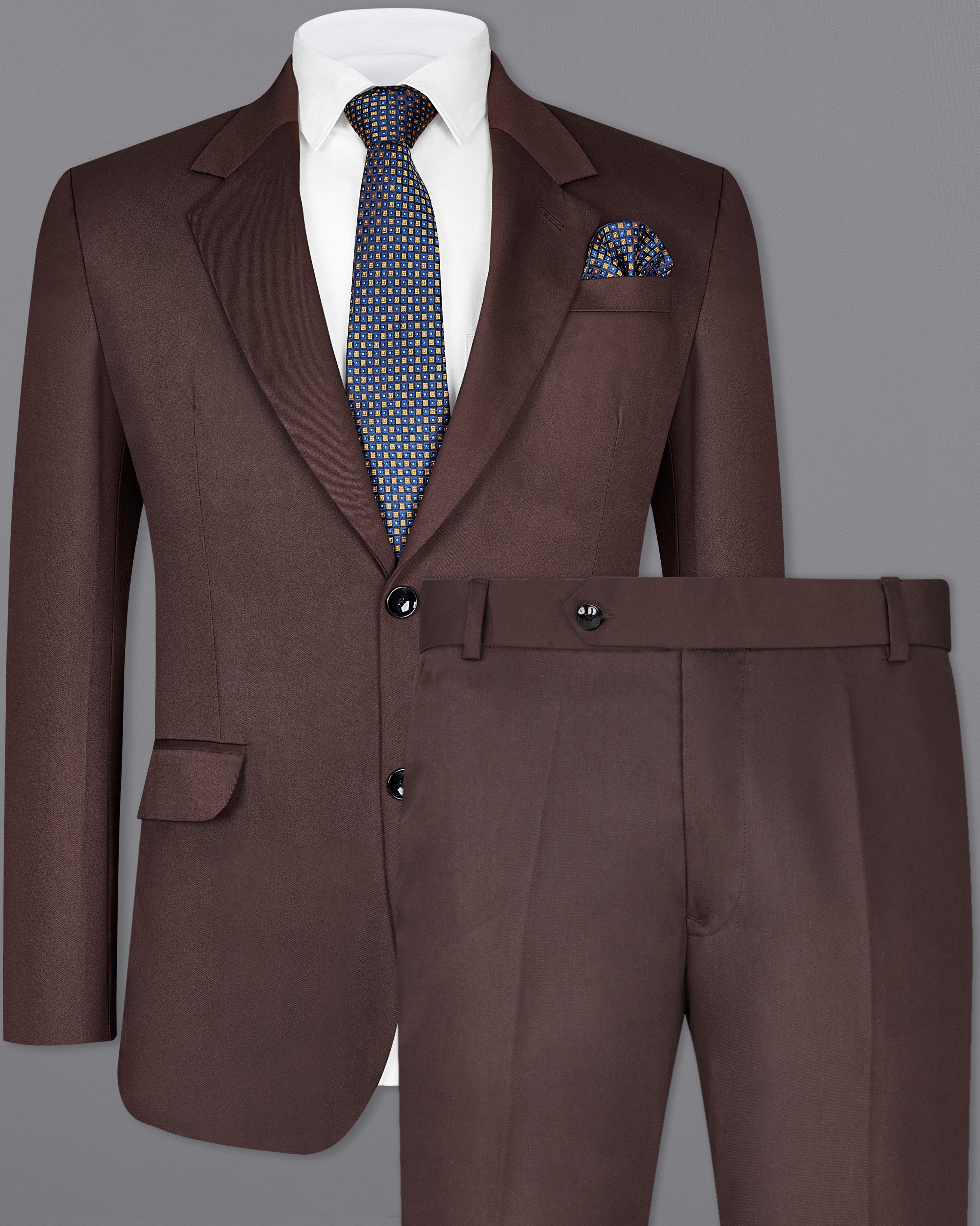 Matterhorn Brown Single Breasted Suit ST2244-SB-36, ST2244-SB-38, ST2244-SB-40, ST2244-SB-42, ST2244-SB-44, ST2244-SB-46, ST2244-SB-48, ST2244-SB-50, ST2244-SB-52, ST2244-SB-54, ST2244-SB-56, ST2244-SB-58, ST2244-SB-60