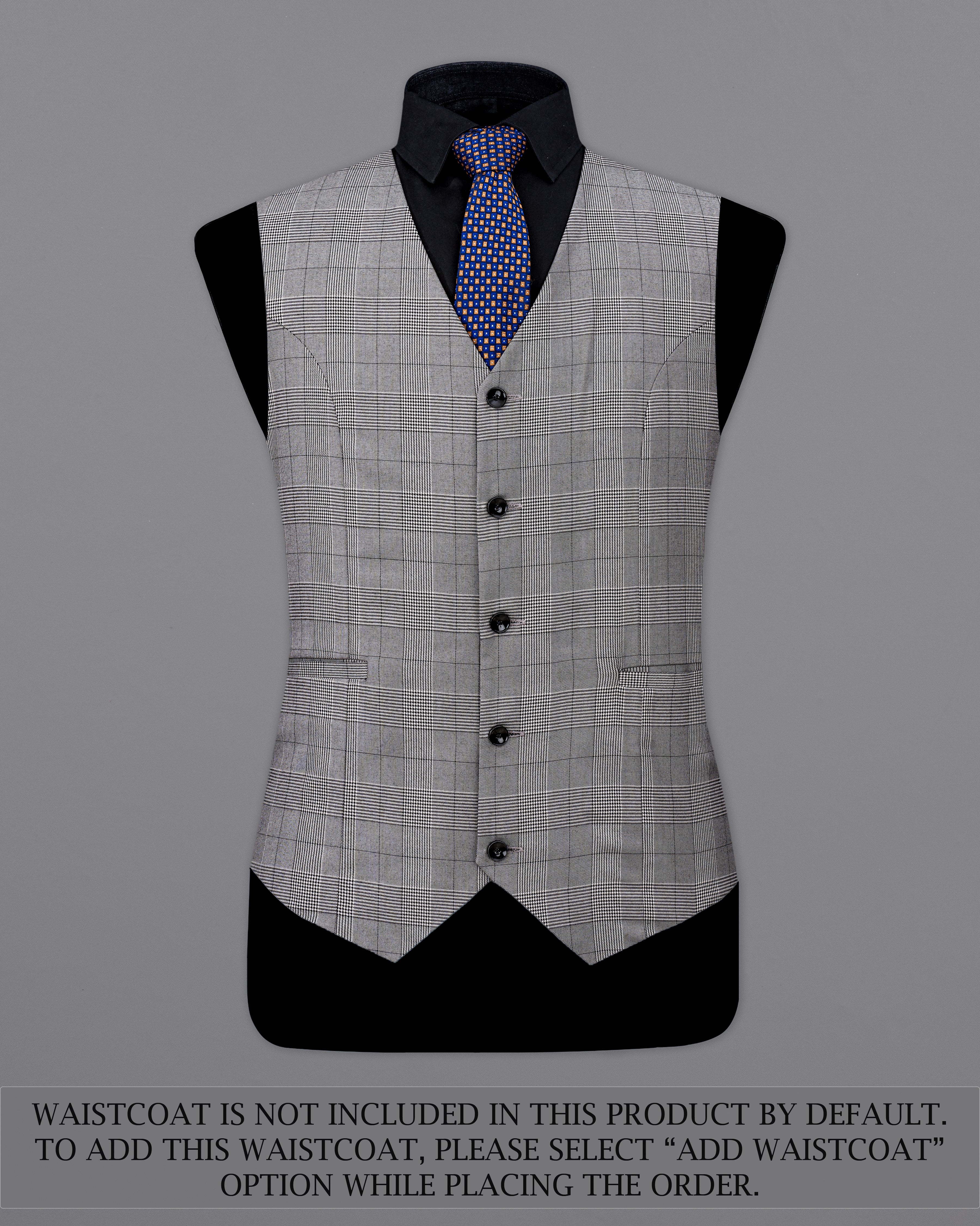 Storm Dust Gray Plaid Single Breasted Suit