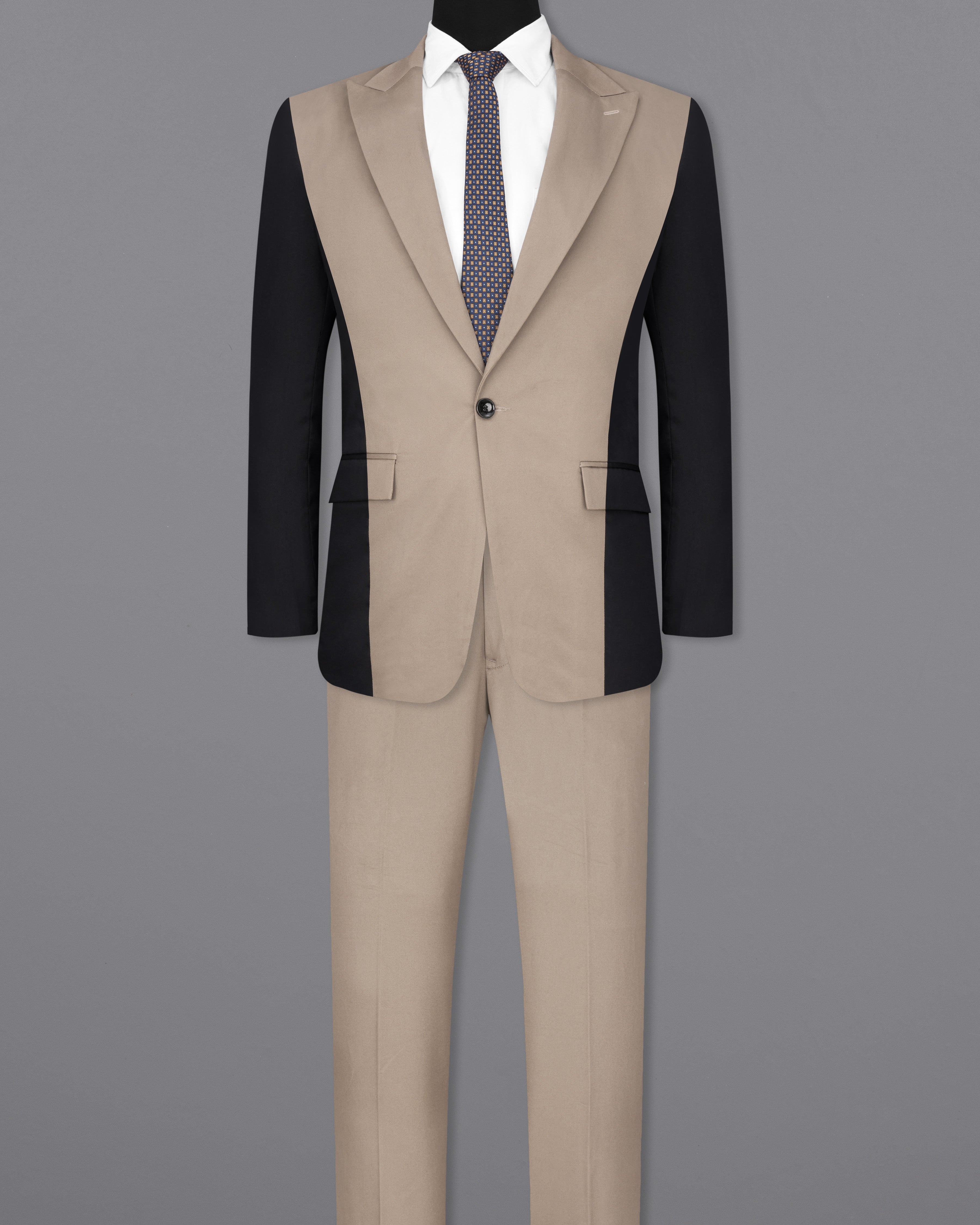 Martini Brown and Black Premium Cotton Designer Suit ST2375-SB-D230-36, ST2375-SB-D230-38, ST2375-SB-D230-40, ST2375-SB-D230-42, ST2375-SB-D230-44, ST2375-SB-D230-46, ST2375-SB-D230-48, ST2375-SB-D230-50, ST2375-SB-D230-52, ST2375-SB-D230-54, ST2375-SB-D230-56, ST2375-SB-D230-58, ST2375-SB-D230-60