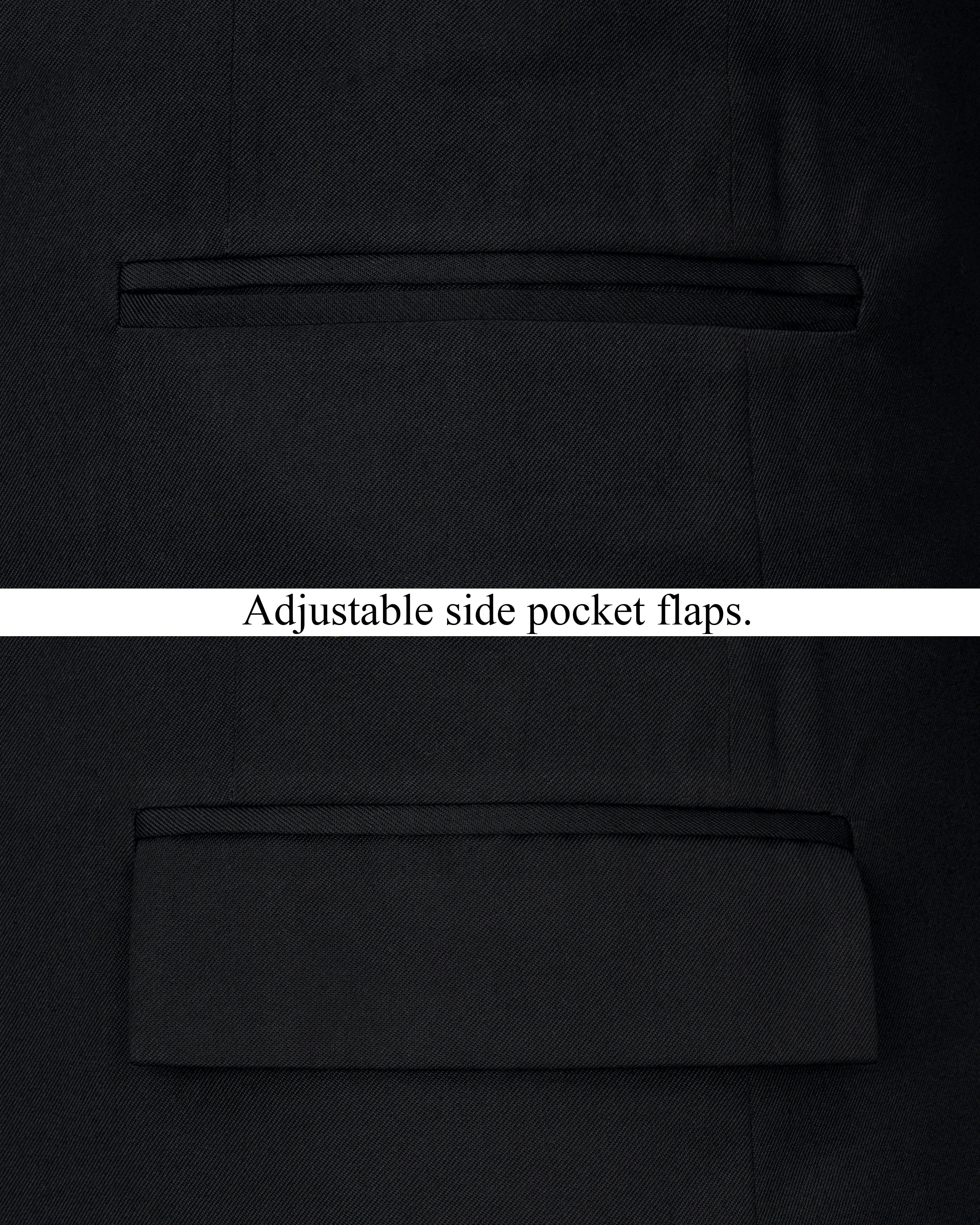 Jade Black with Camel Golden Bird Embroidered Bandhgala Designer Suit ST2379-D219-36, ST2379-D219-38, ST2379-D219-40, ST2379-D219-42, ST2379-D219-44, ST2379-D219-46, ST2379-D219-48, ST2379-D219-50, ST2379-D219-52, ST2379-D219-54, ST2379-D219-56, ST2379-D219-58, ST2379-D219-60