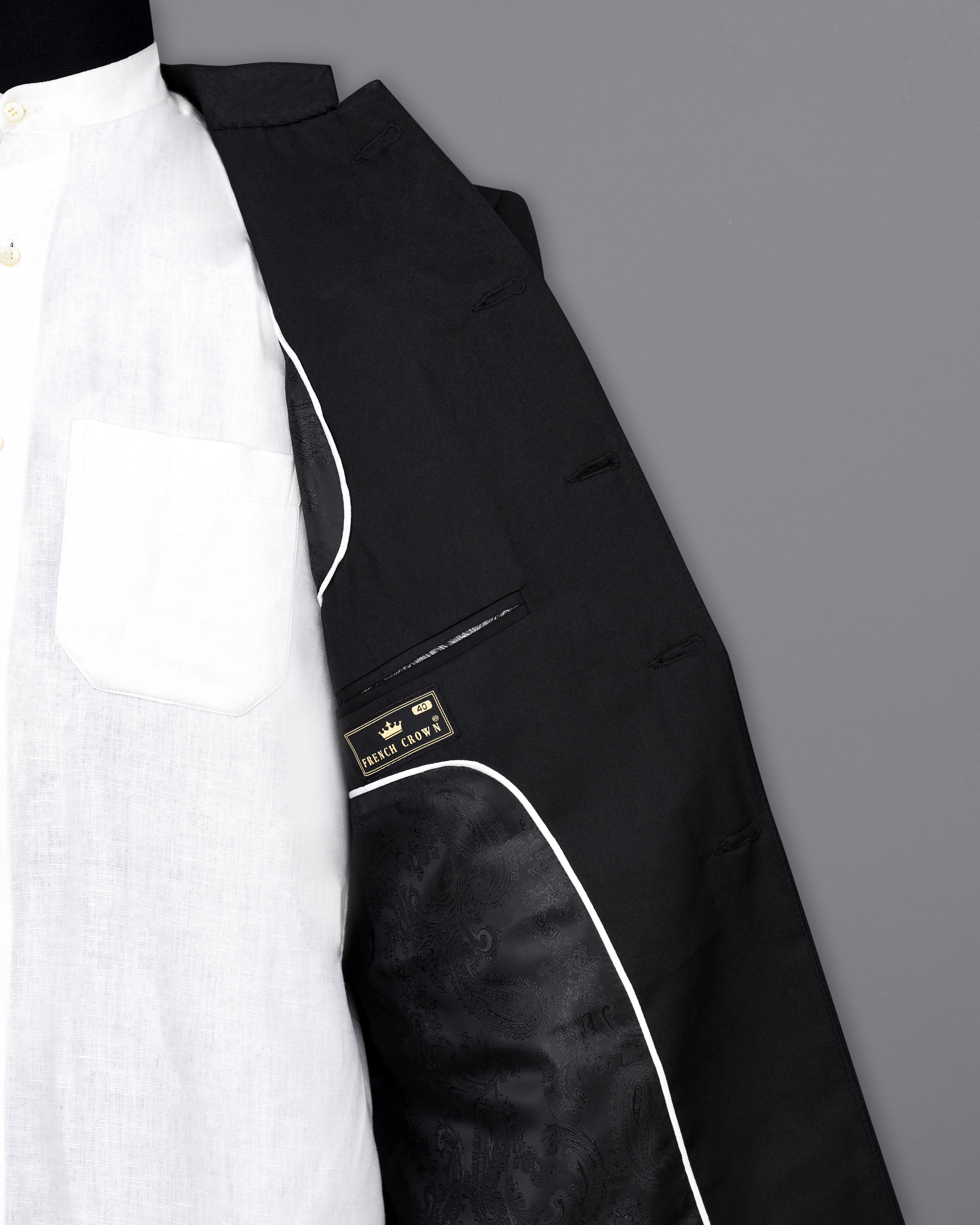 Jade Black with Camel Golden Bird Embroidered Bandhgala Designer Suit ST2379-D219-36, ST2379-D219-38, ST2379-D219-40, ST2379-D219-42, ST2379-D219-44, ST2379-D219-46, ST2379-D219-48, ST2379-D219-50, ST2379-D219-52, ST2379-D219-54, ST2379-D219-56, ST2379-D219-58, ST2379-D219-60