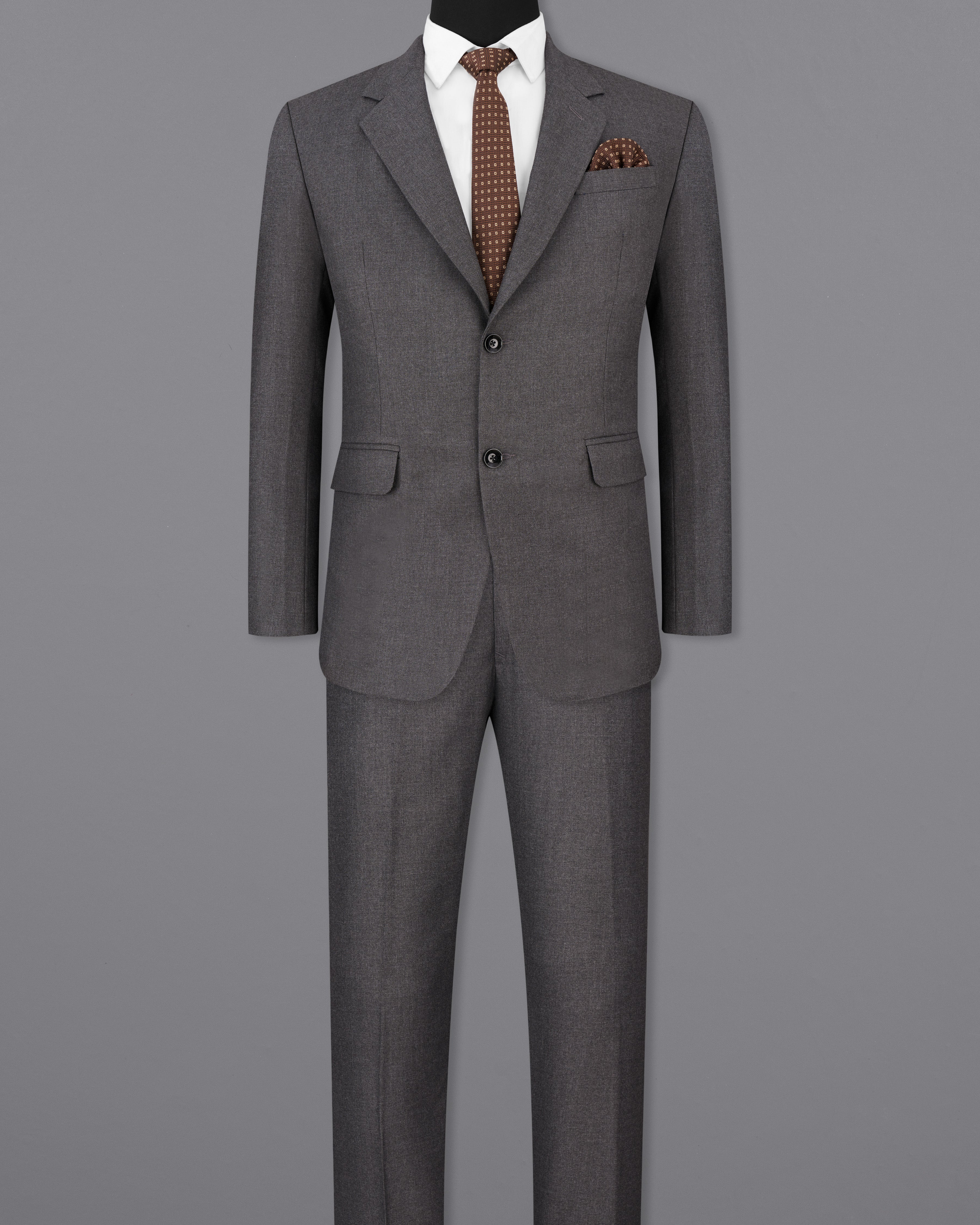 Gravel Gray Wool Rich Single Breasted Suit ST2507-SB-36, ST2507-SB-38, ST2507-SB-40, ST2507-SB-42, ST2507-SB-44, ST2507-SB-46, ST2507-SB-48, ST2507-SB-50, ST2507-SB-52, ST2507-SB-54, ST2507-SB-56, ST2507-SB-58, ST2507-SB-60
