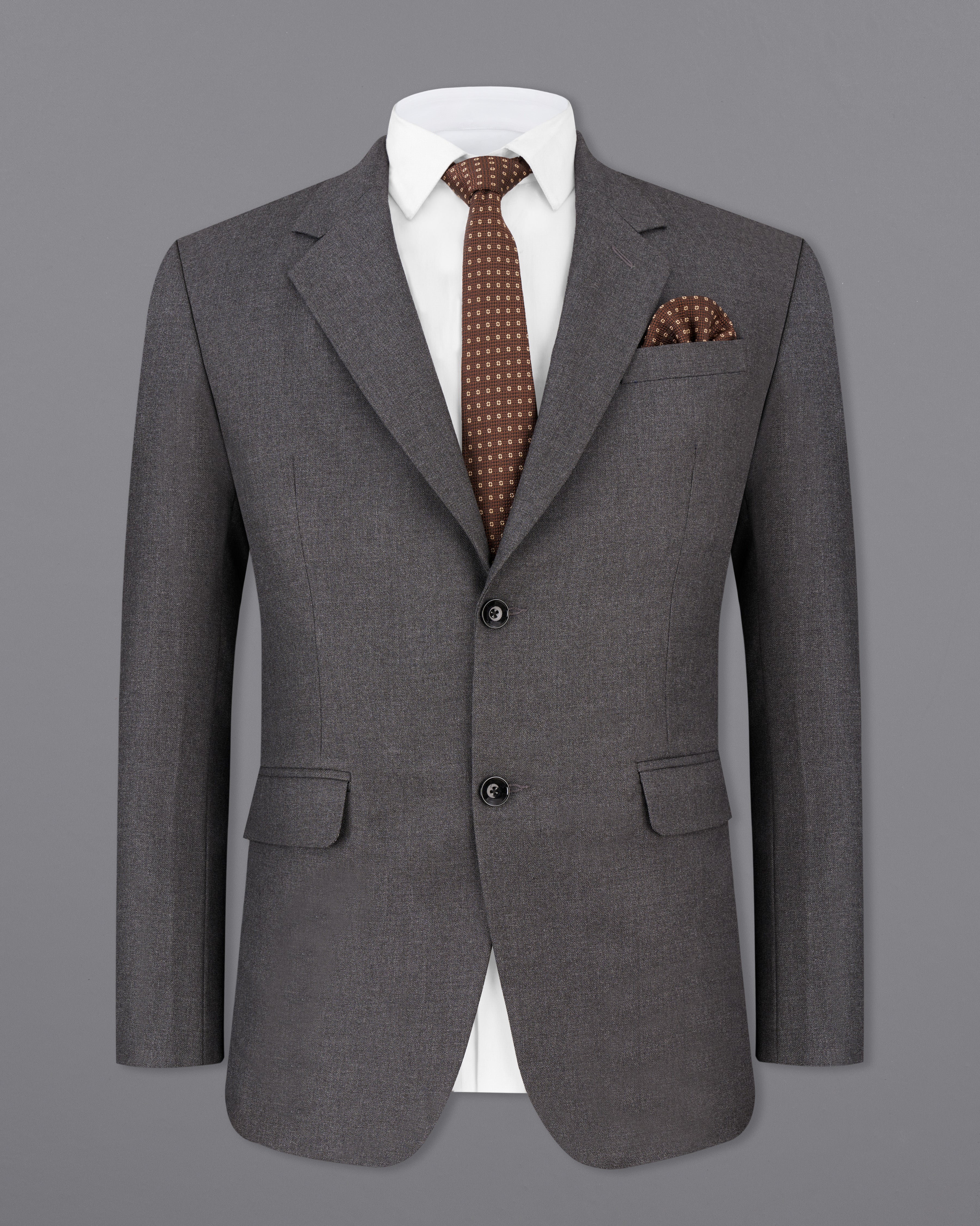 Gravel Gray Wool Rich Single Breasted Suit ST2507-SB-36, ST2507-SB-38, ST2507-SB-40, ST2507-SB-42, ST2507-SB-44, ST2507-SB-46, ST2507-SB-48, ST2507-SB-50, ST2507-SB-52, ST2507-SB-54, ST2507-SB-56, ST2507-SB-58, ST2507-SB-60