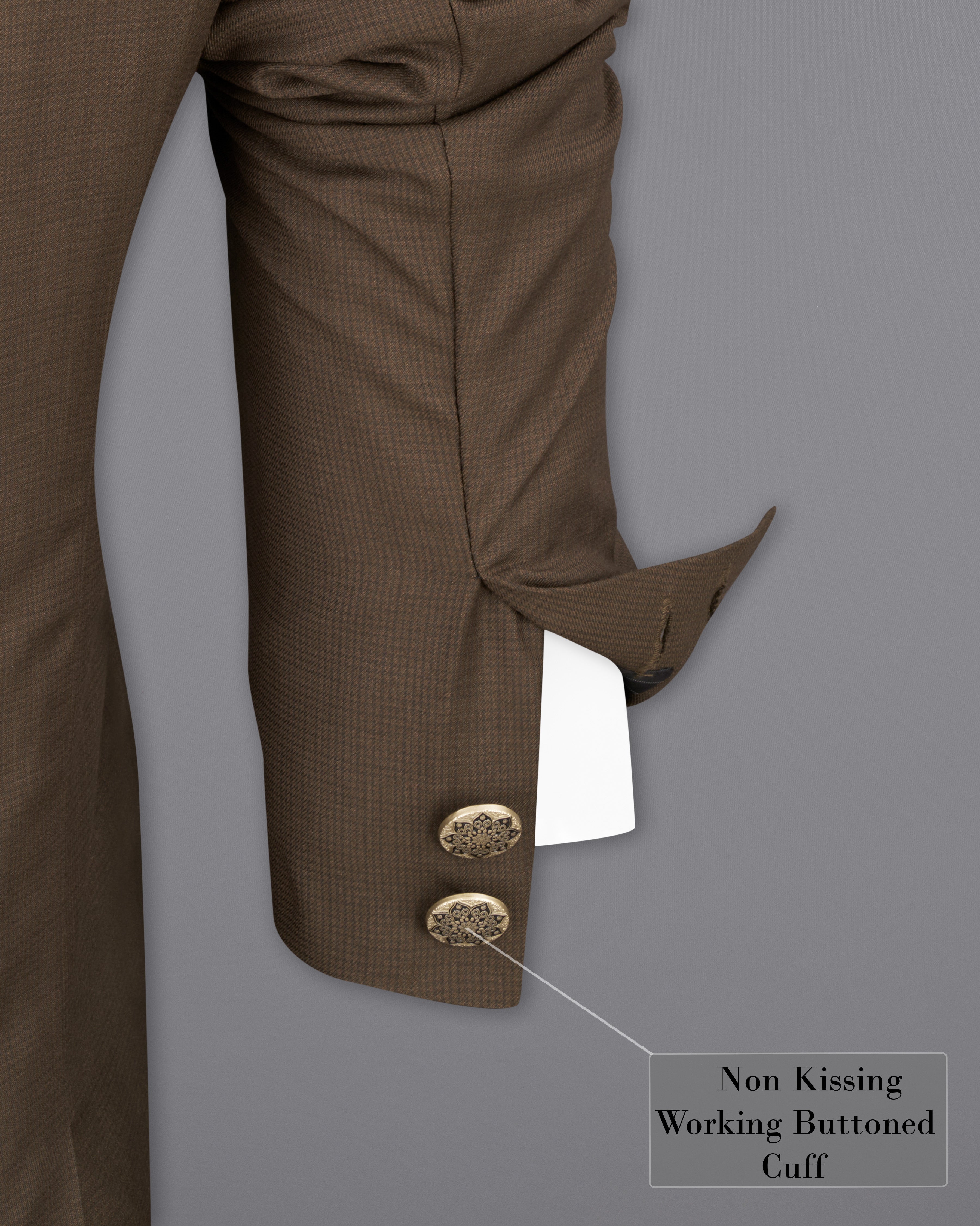 Judge Brown Cross Buttoned Bandhgala Suit ST2534-CBG2-36, ST2534-CBG2-38, ST2534-CBG2-40, ST2534-CBG2-42, ST2534-CBG2-44, ST2534-CBG2-46, ST2534-CBG2-48, ST2534-CBG2-50, ST2534-CBG2-53, ST2534-CBG2-54, ST2534-CBG2-56, ST2534-CBG2-58, ST2534-CBG2-60