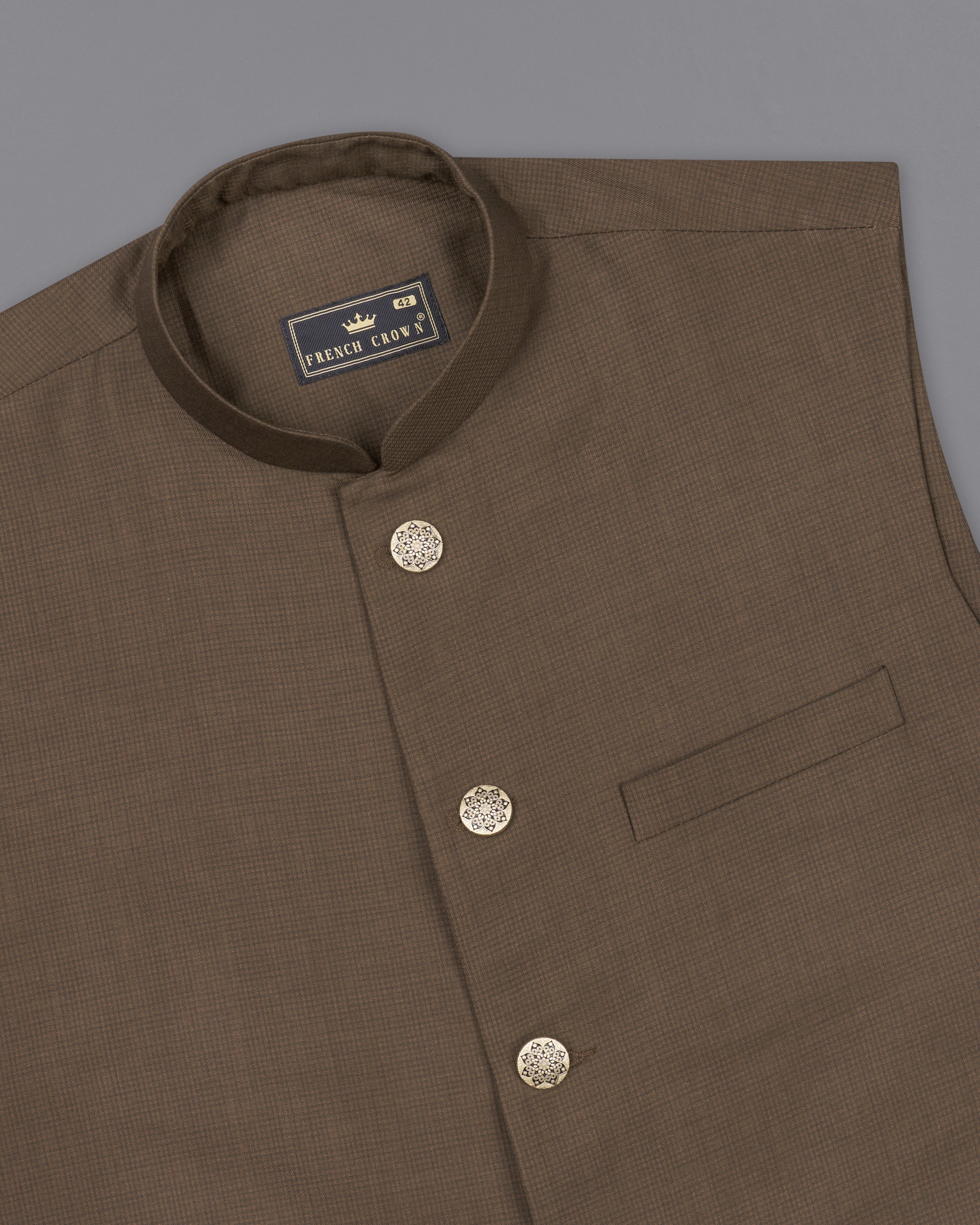 Judge Brown Cross Buttoned Bandhgala Suit ST2534-CBG2-36, ST2534-CBG2-38, ST2534-CBG2-40, ST2534-CBG2-42, ST2534-CBG2-44, ST2534-CBG2-46, ST2534-CBG2-48, ST2534-CBG2-50, ST2534-CBG2-53, ST2534-CBG2-54, ST2534-CBG2-56, ST2534-CBG2-58, ST2534-CBG2-60