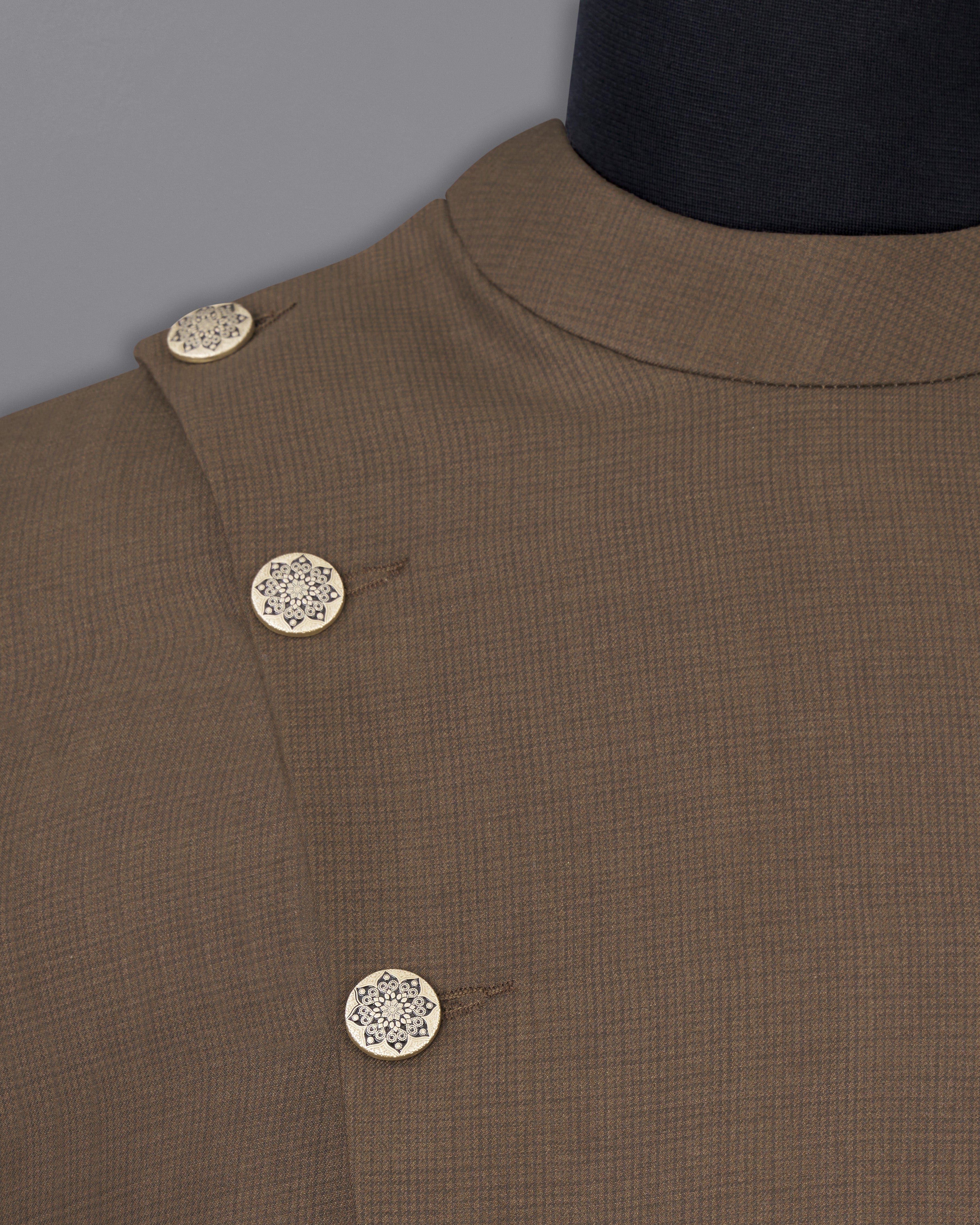 Judge Brown Cross Buttoned Bandhgala Suit ST2534-CBG2-36, ST2534-CBG2-38, ST2534-CBG2-40, ST2534-CBG2-42, ST2534-CBG2-44, ST2534-CBG2-46, ST2534-CBG2-48, ST2534-CBG2-50, ST2534-CBG2-53, ST2534-CBG2-54, ST2534-CBG2-56, ST2534-CBG2-58, ST2534-CBG2-60