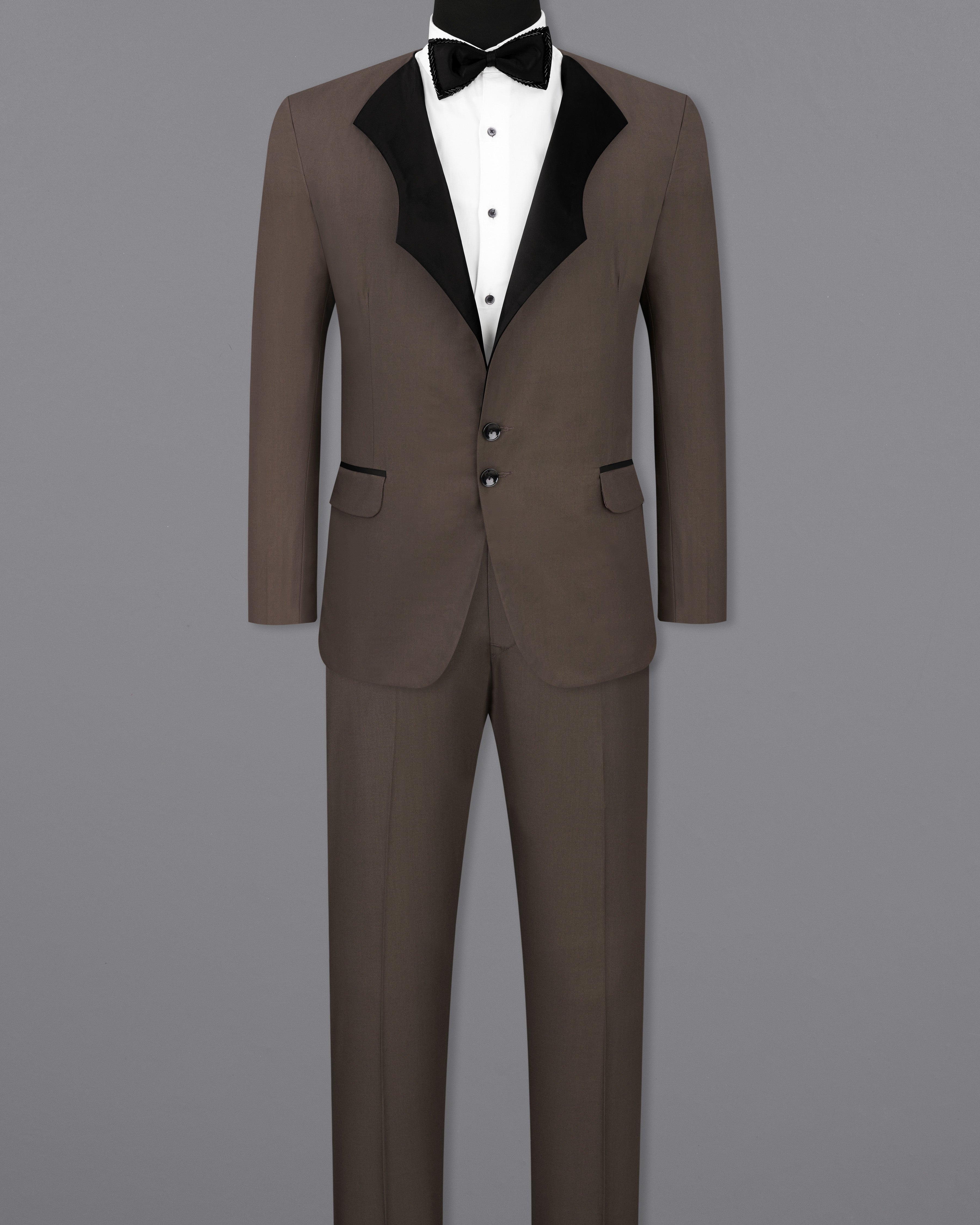 Fuscous Brown Single Breasted Designer Suit ST2535-SB-D85-36, ST2535-SB-D85-38, ST2535-SB-D85-40, ST2535-SB-D85-42, ST2535-SB-D85-44, ST2535-SB-D85-46, ST2535-SB-D85-48, ST2535-SB-D85-50, ST2535-SB-D85-53, ST2535-SB-D85-54, ST2535-SB-D85-56, ST2535-SB-D85-58, ST2535-SB-D85-60