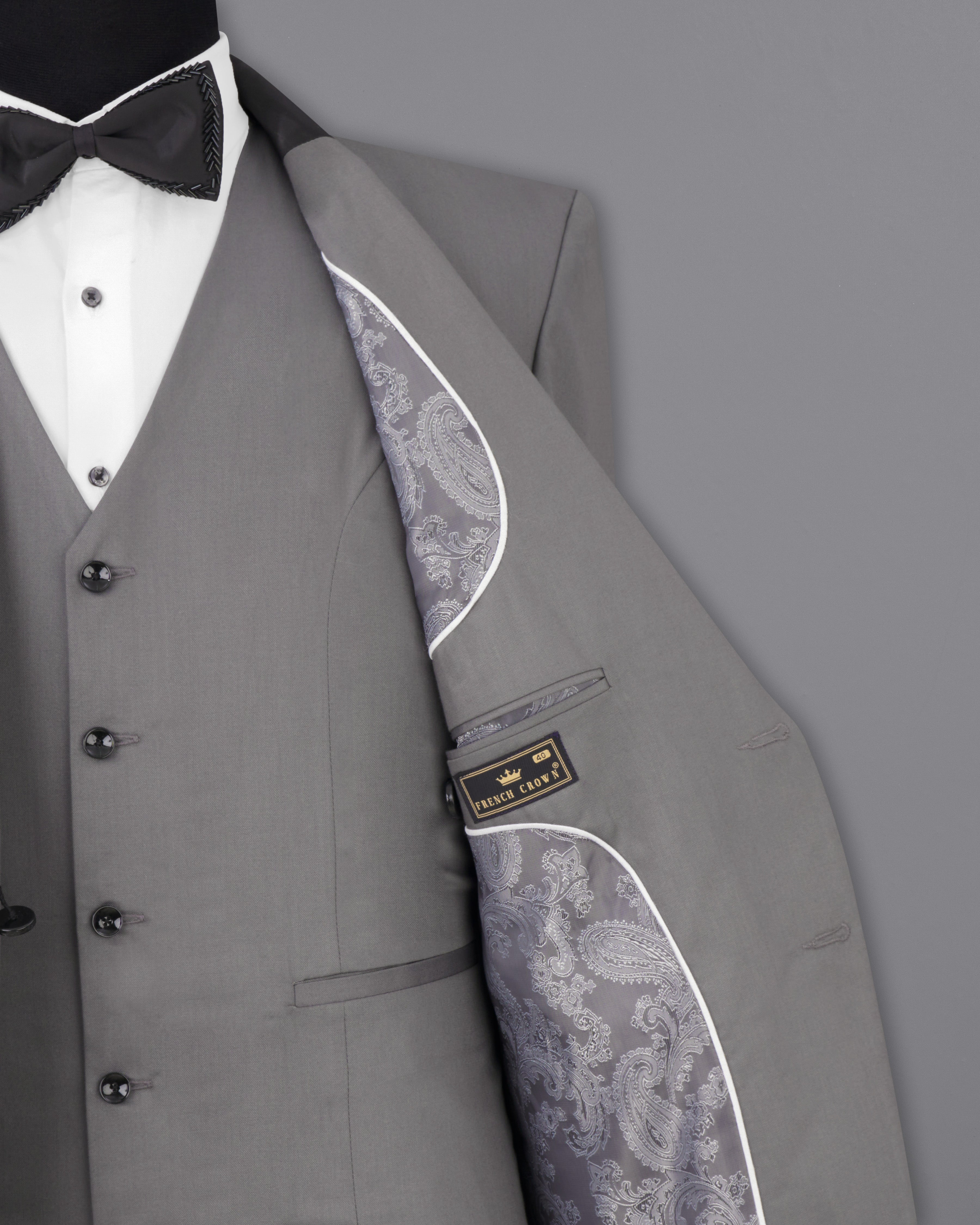 Granite Gray Single Breasted Designer Suit ST2536-SB-D160-36, ST2536-SB-D160-38, ST2536-SB-D160-40, ST2536-SB-D160-42, ST2536-SB-D160-44, ST2536-SB-D160-46, ST2536-SB-D160-48, ST2536-SB-D160-50, ST2536-SB-D160-53, ST2536-SB-D160-54, ST2536-SB-D160-56, ST2536-SB-D160-58, ST2536-SB-D160-60