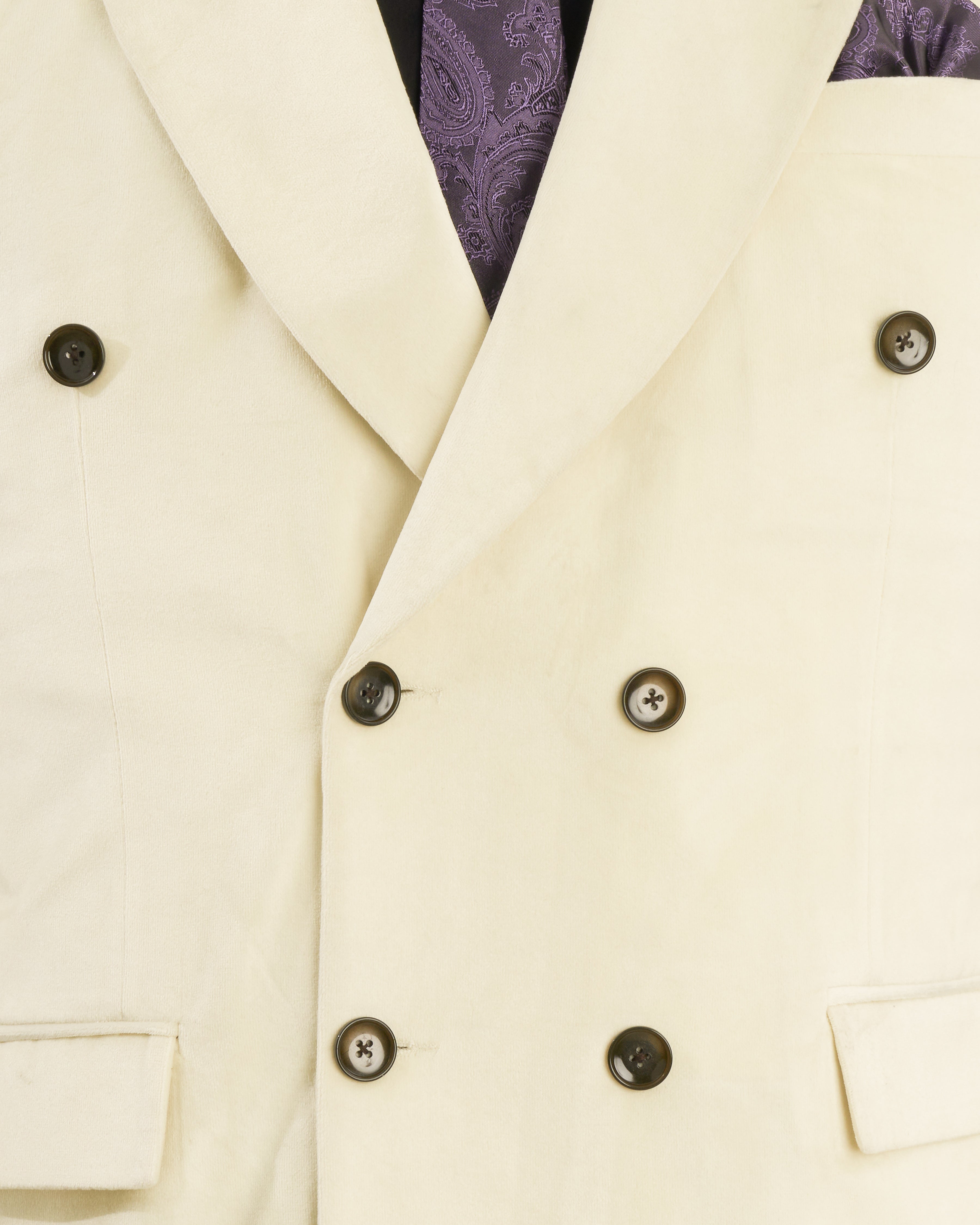 Eggshell Cream Double Breasted Velvet Suit ST2591-DB-36,ST2591-DB-38,ST2591-DB-40,ST2591-DB-42,ST2591-DB-44,ST2591-DB-46,ST2591-DB-48,ST2591-DB-50,,ST2591-DB-52,ST2591-DB-54,ST2591-DB-56,ST2591-DB-58,ST2591-DB-60