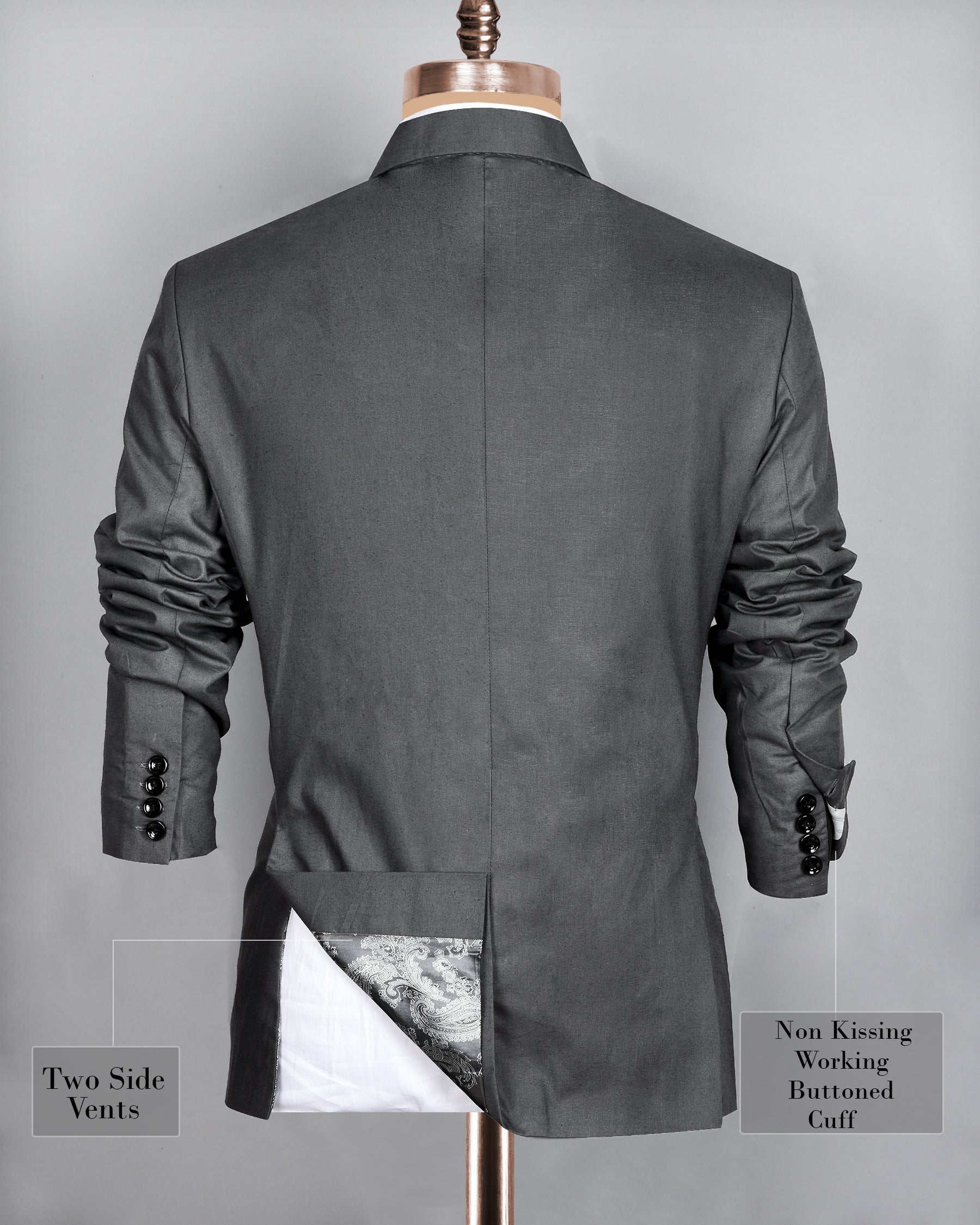 Anchor Grey Linen Havana Performance Suit