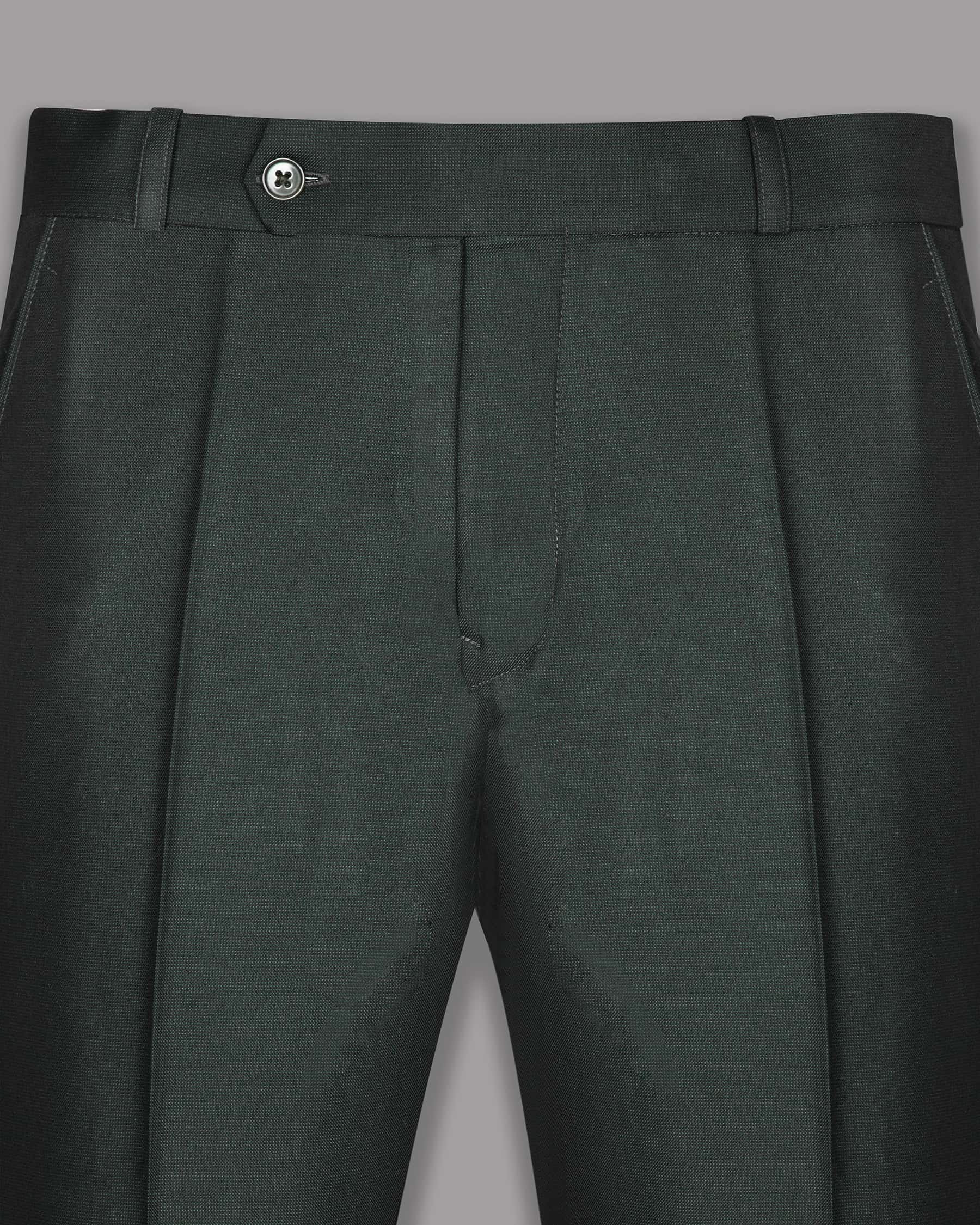 Emerald Green Micro Dotted Wool Blend Suit