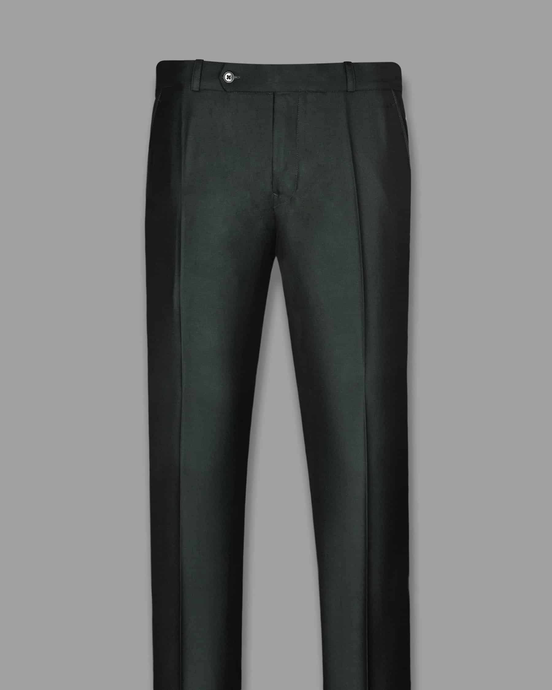 Emerald Green Micro Dotted Wool Blend Suit