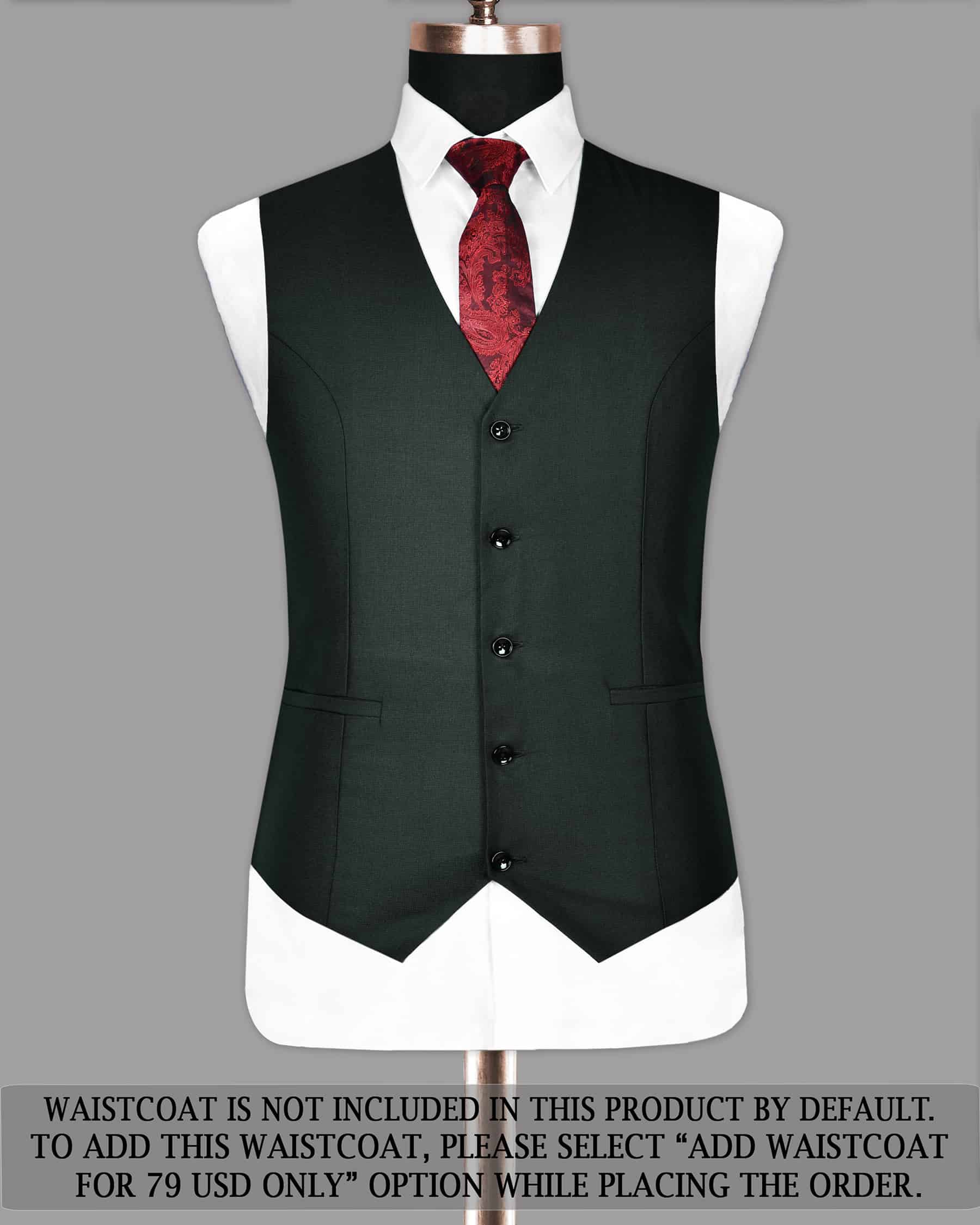 Emerald Green Micro Dotted Wool Blend Suit