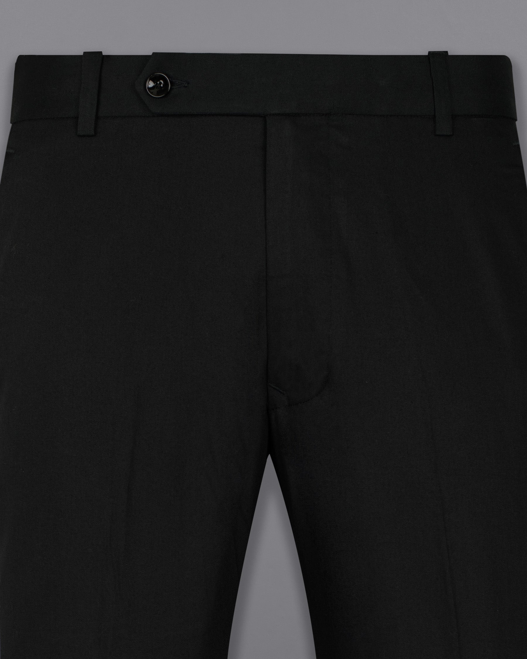Black Russian Wool Rich Pant