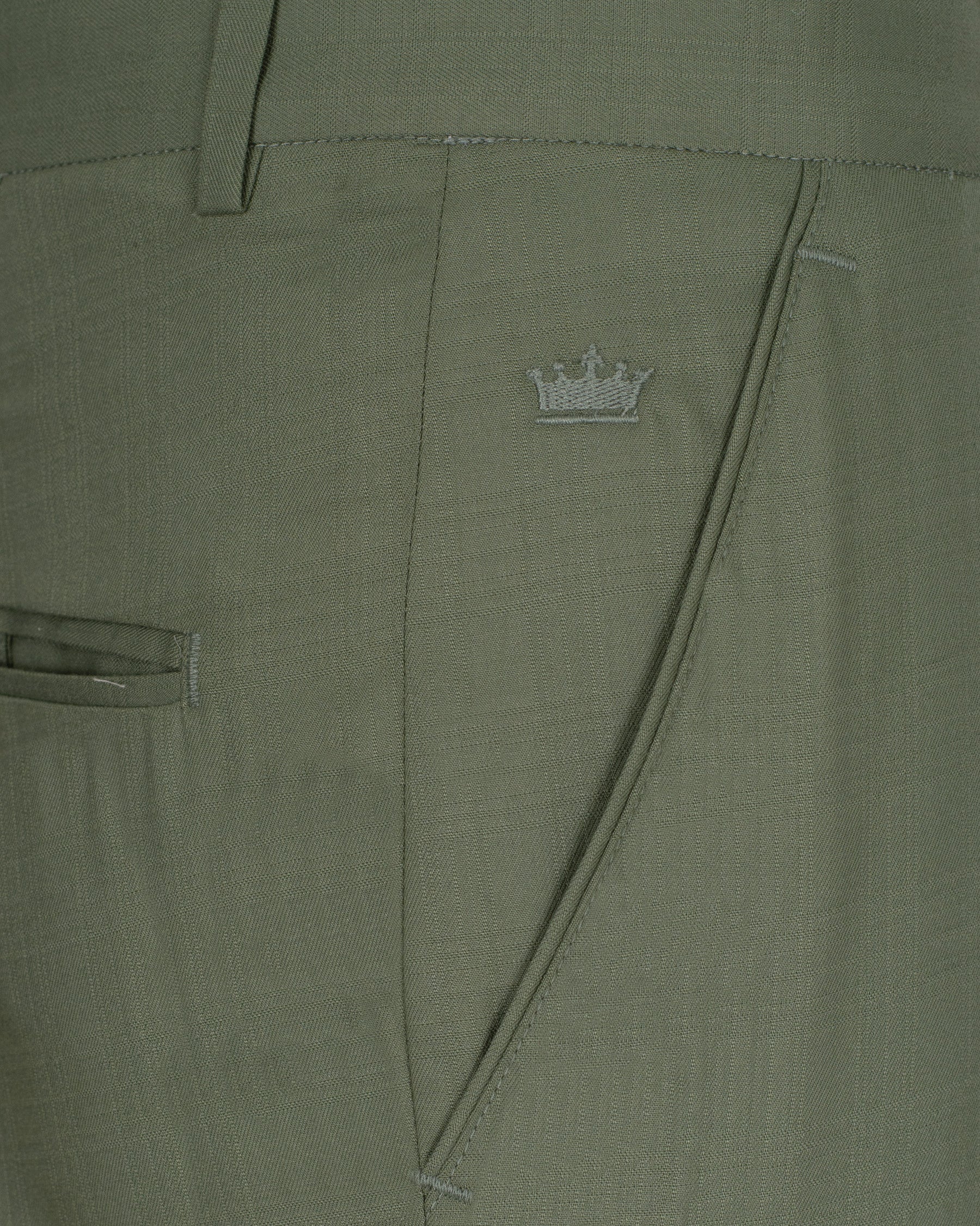 Finch Green Wool Rich Pant