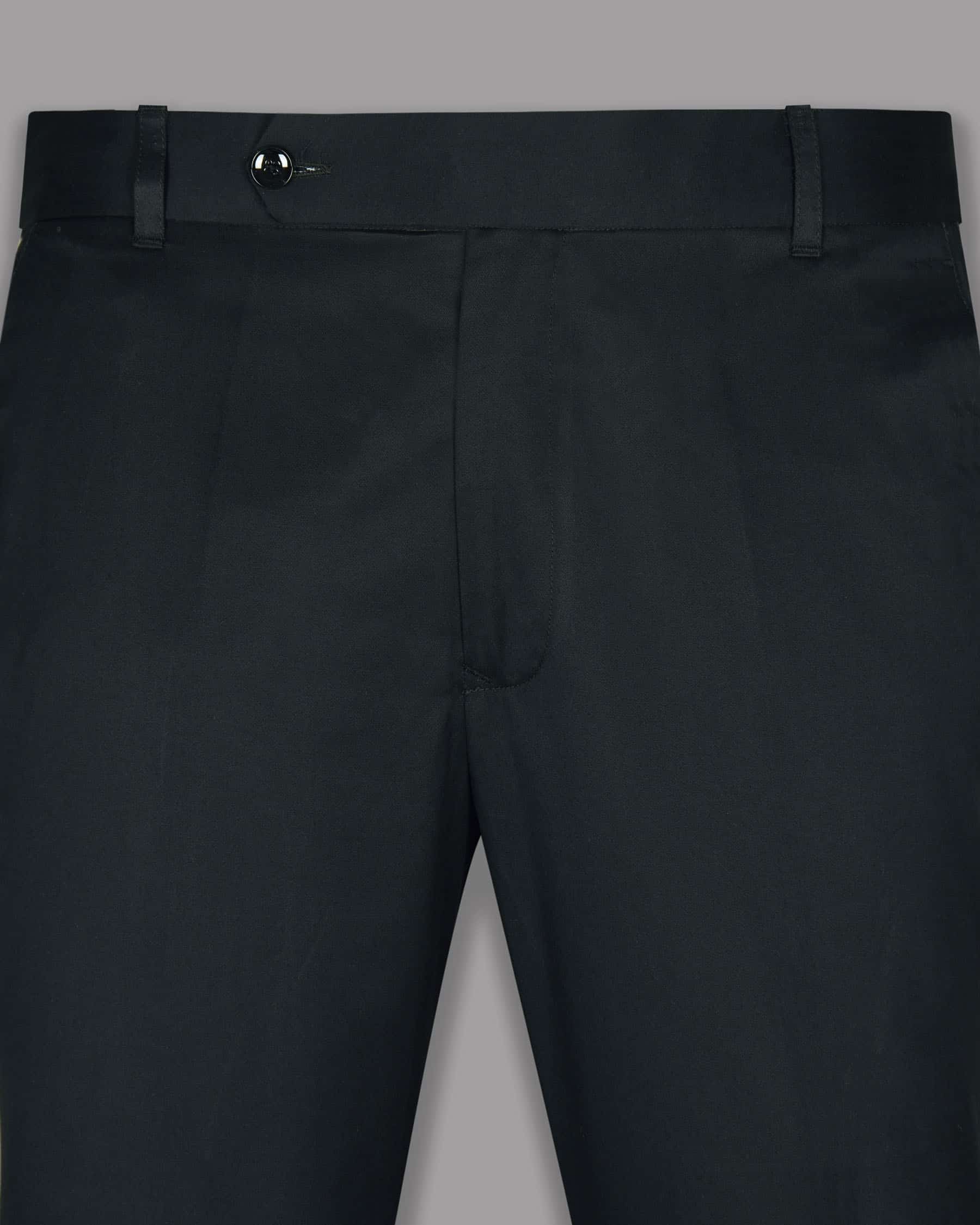 Pearl Black Wool-Silk blend Formal Pant T1005-36, T1005-28, T1005-34, T1005-44, T1005-40, T1005-42, T1005-30, T1005-32, T1005-38