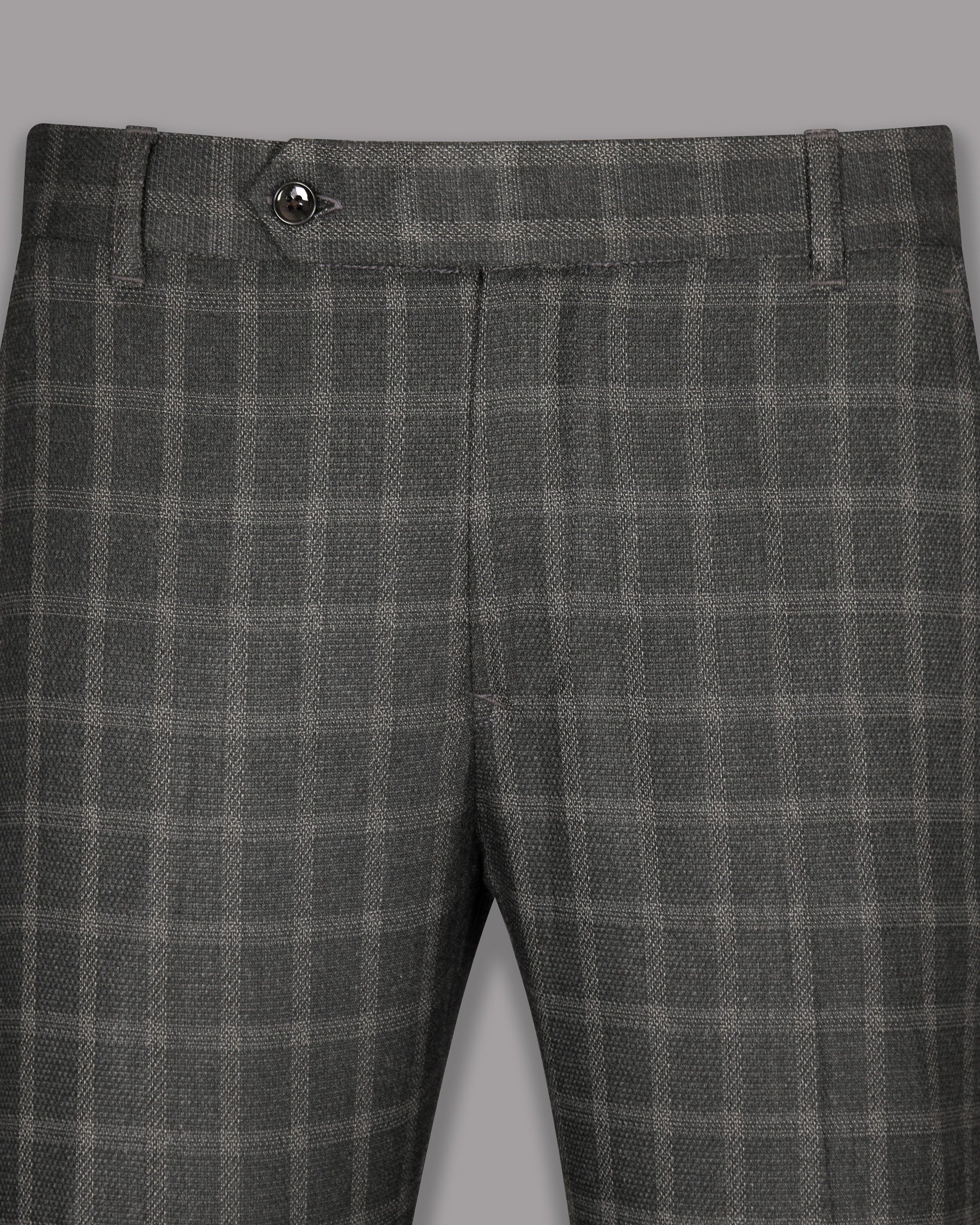 Mortar Grey Tonal Windowpane Pant T1057-28, T1057-30, T1057-32, T1057-34, T1057-36, T1057-38, T1057-40, T1057-42, T1057-44