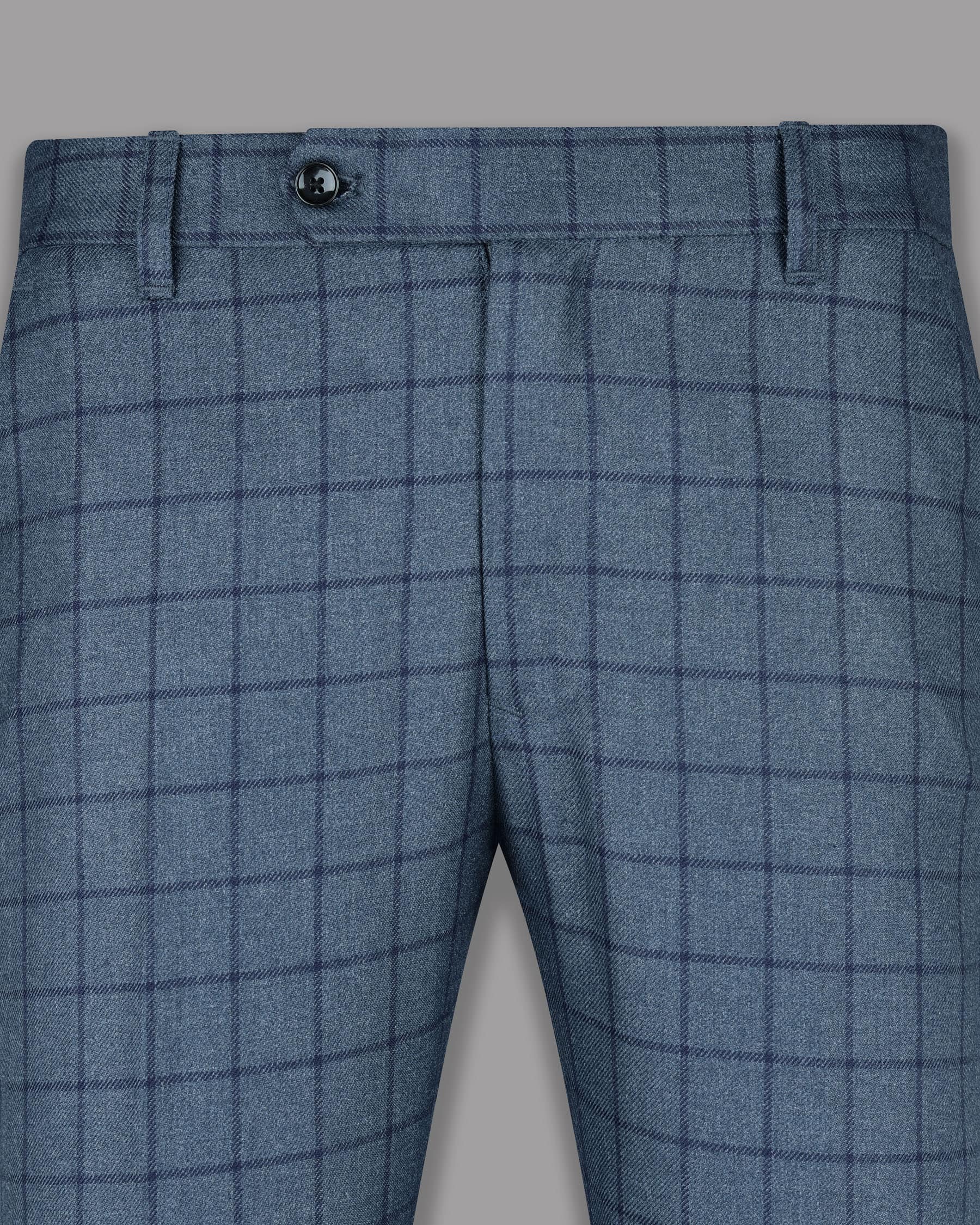 River Bed  Blue windowpane Sport Pant T1087-30, T1087-36, T1087-38, T1087-44, T1087-34, T1087-42, T1087-32, T1087-40, T1087-28