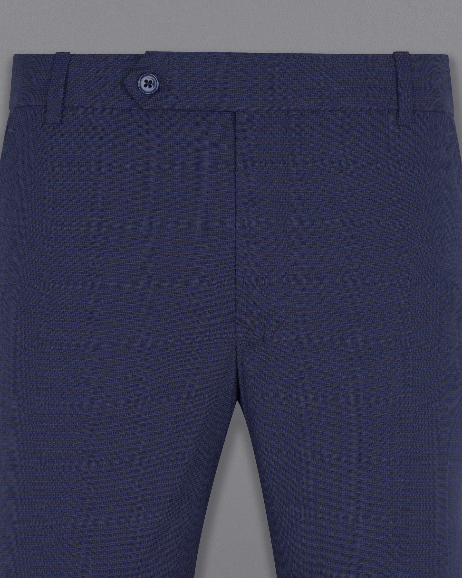 Valhalla Blue subtle plaid Wool Rich Pant T1446-28, T1446-30, T1446-32, T1446-34, T1446-36, T1446-38, T1446-40, T1446-42, T1446-44