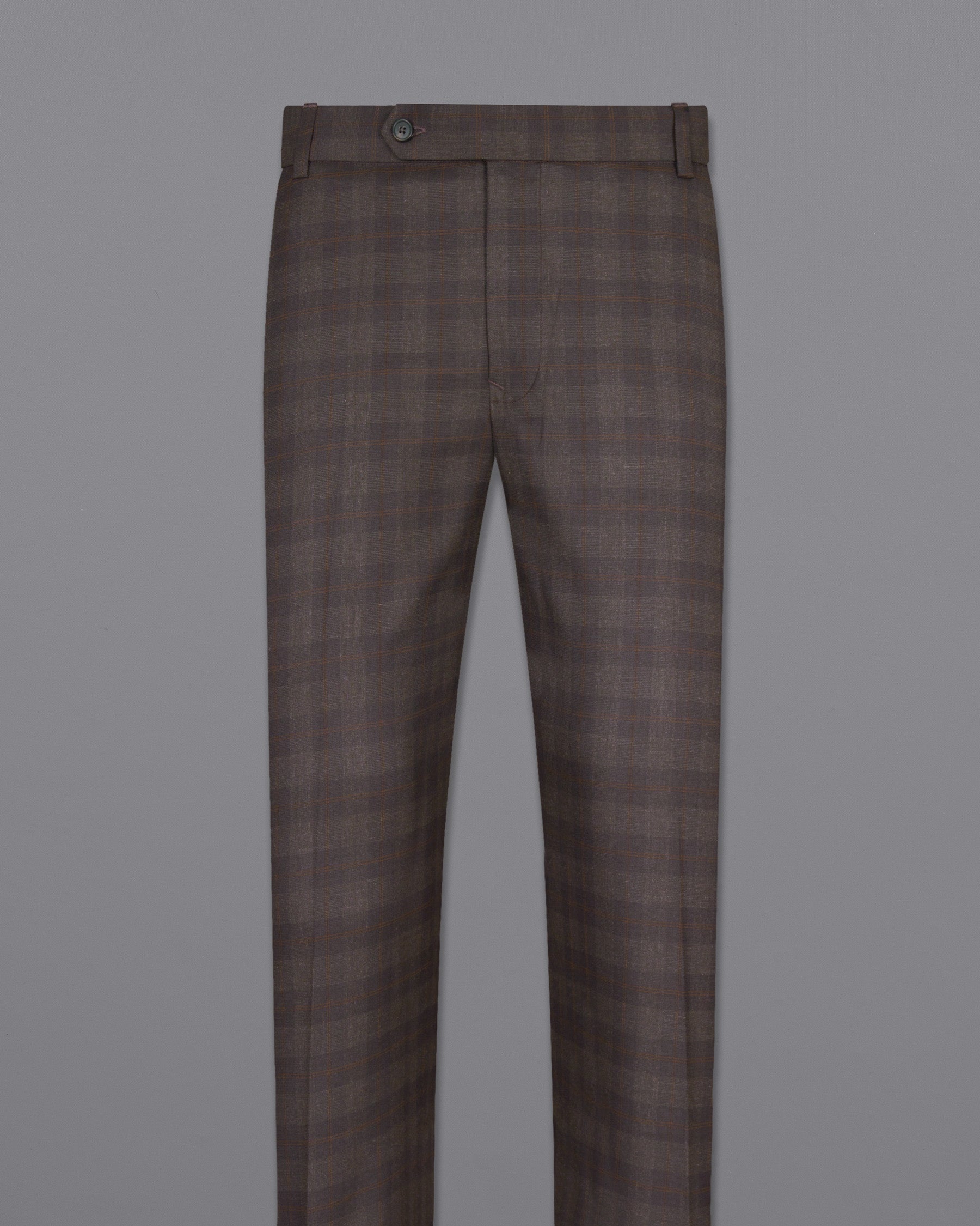 Thunder and Spice Brown Plaid Wool Rich Pant T1458-28, T1458-30, T1458-32, T1458-34, T1458-36, T1458-38, T1458-40, T1458-42, T1458-44