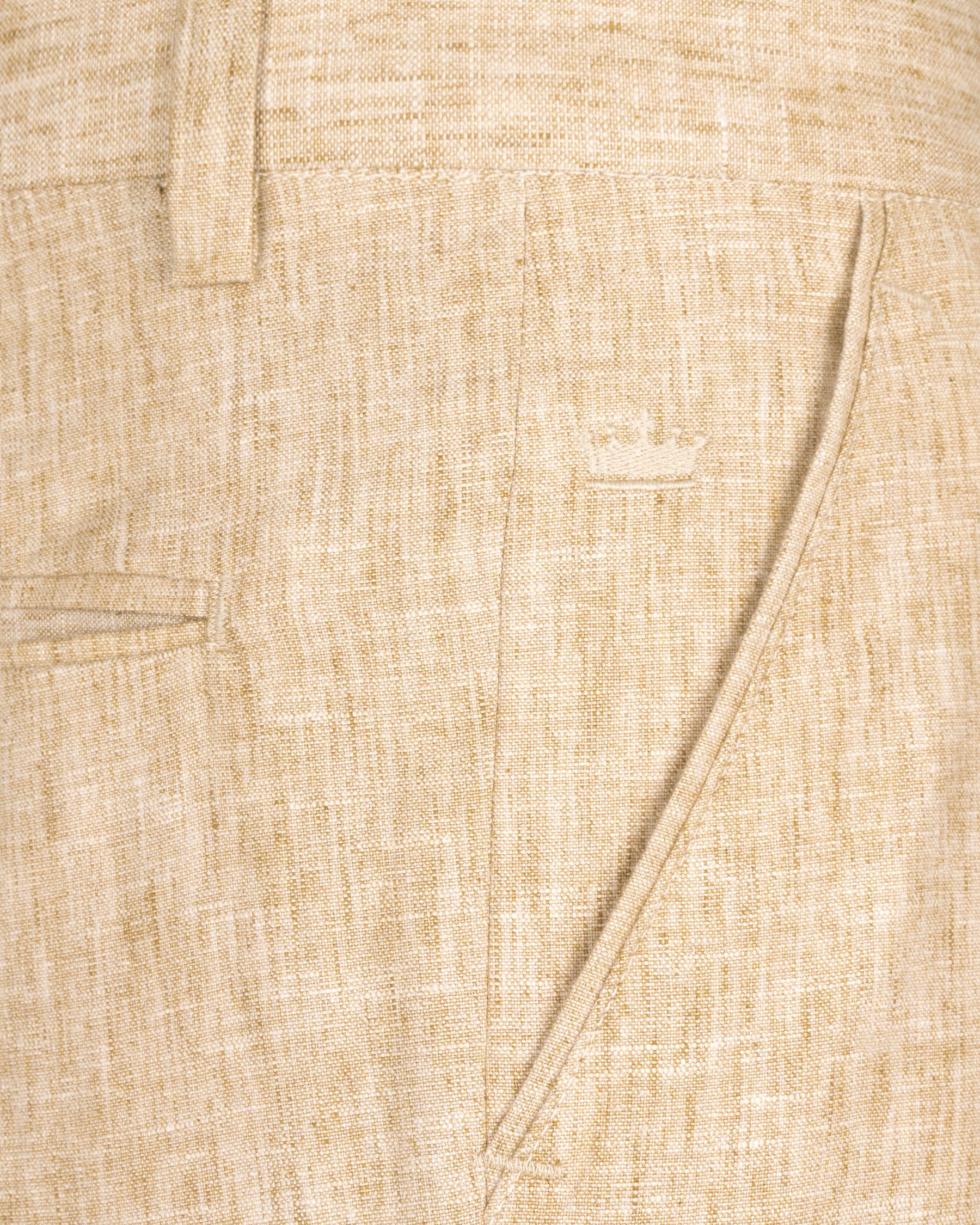 Cream Luxurious Linen Pant T1464-28, T1464-30, T1464-32, T1464-34, T1464-36, T1464-38, T1464-40, T1464-42, T1464-44