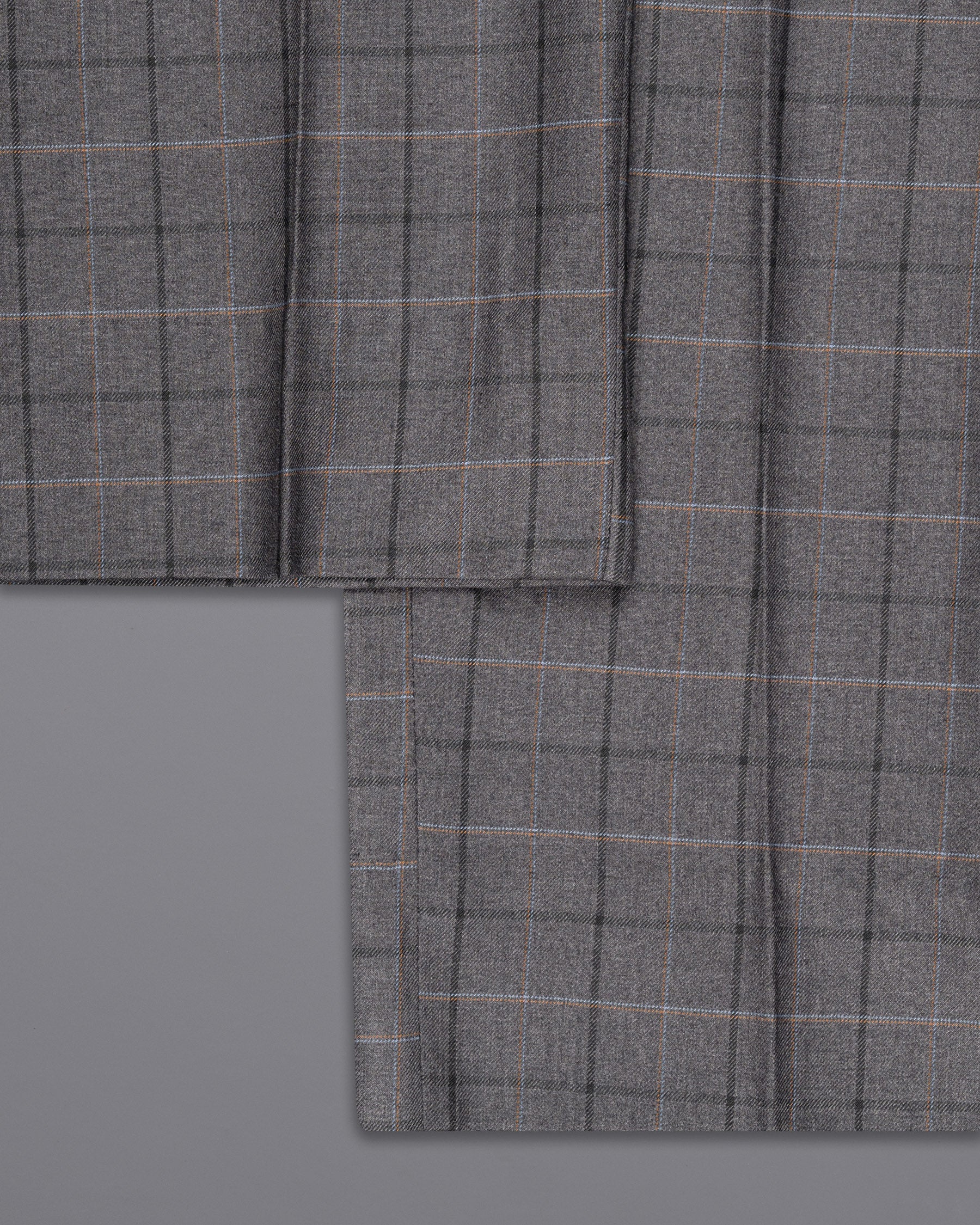 Scorpion Grey Super fine Plaid Woolrich Pant T1632-28, T1632-30, T1632-32, T1632-34, T1632-36, T1632-38, T1632-40, T1632-42, T1632-44