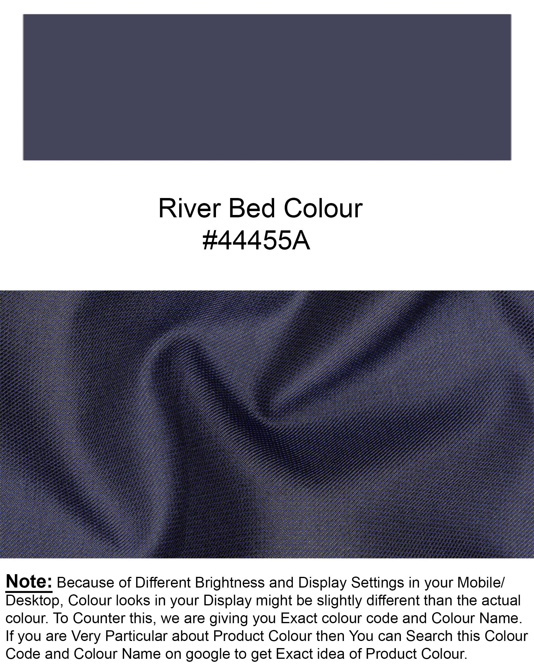 River Bed Blue Textured Pant