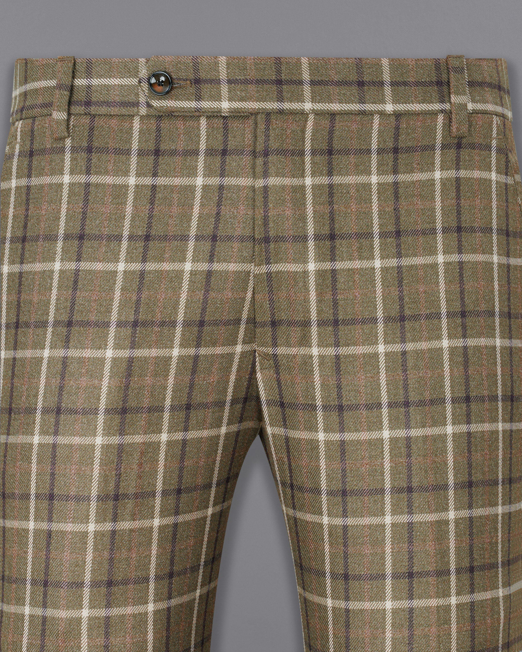 Sandstone Brown Plaid Pant T1886-28, T1886-30, T1886-32, T1886-34, T1886-36, T1886-38, T1886-40, T1886-42, T1886-44
