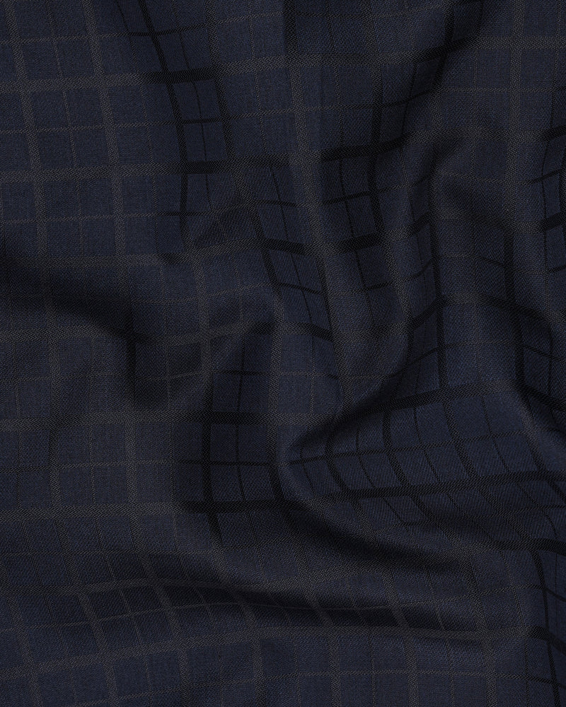 Bleached Cedar Navy Blue Plaid Pant T1938-28, T1938-30, T1938-32, T1938-34, T1938-36, T1938-38, T1938-40, T1938-42, T1938-44