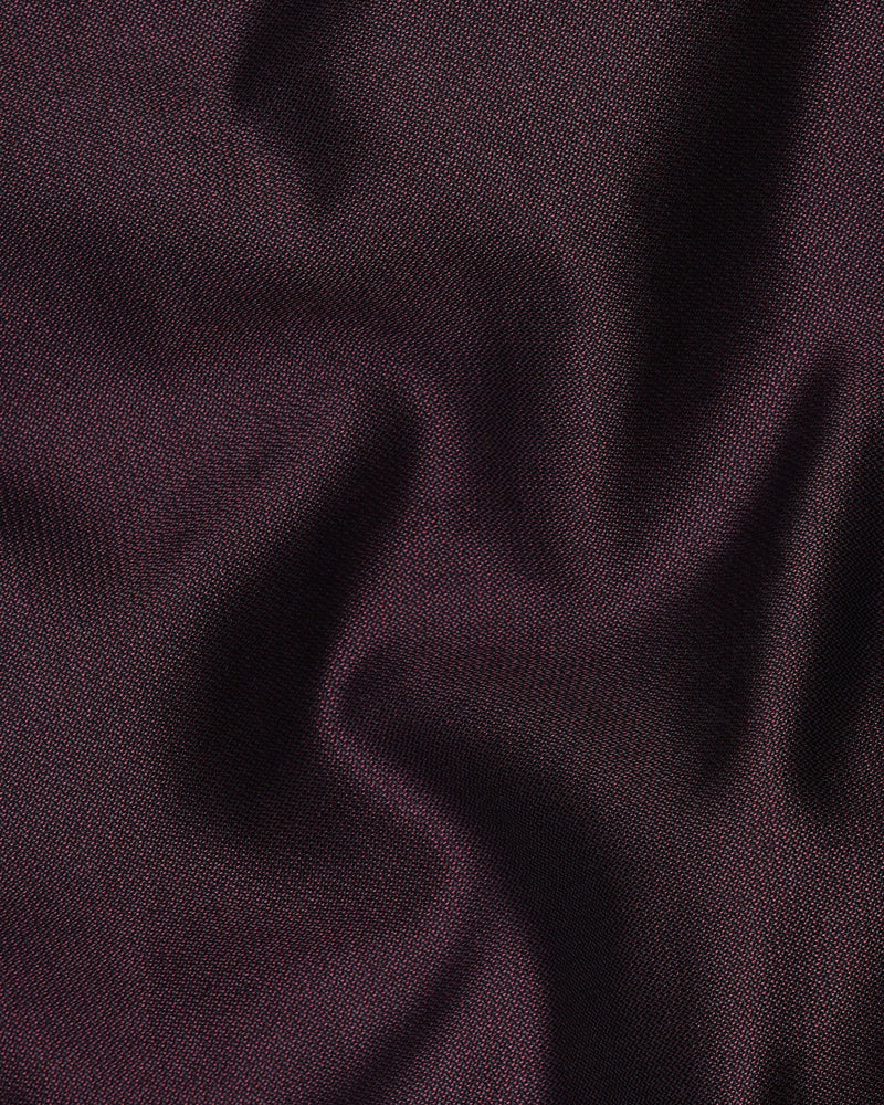Havana Wine With Black Lapel Textured Pant T1975-28, T1975-30, T1975-32, T1975-34, T1975-36, T1975-38, T1975-40, T1975-42, T1975-44