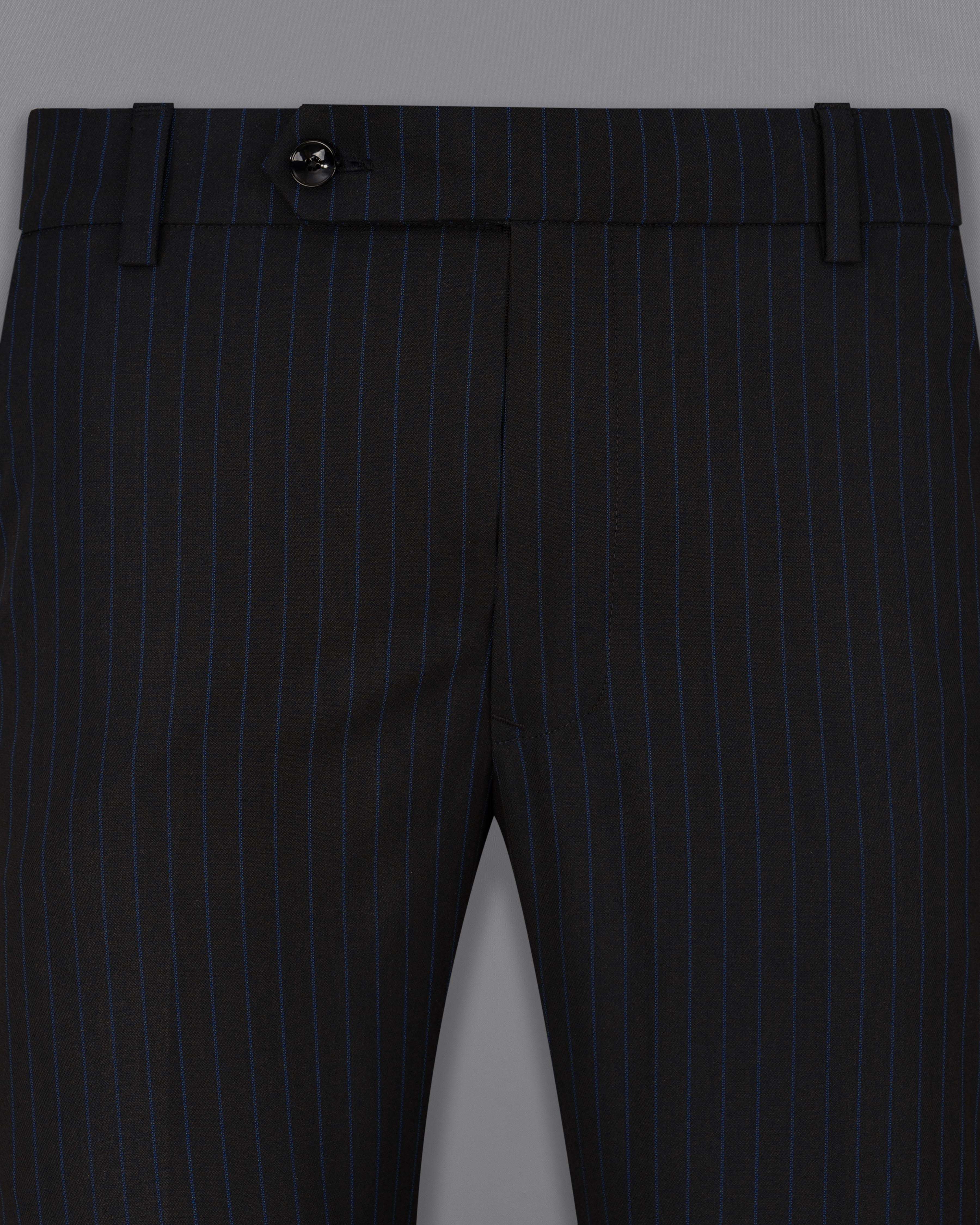 Jade Black with Cloud Burst Blue Striped Pant T2059-28, T2059-30, T2059-32, T2059-34, T2059-36, T2059-38, T2059-40, T2059-42, T2059-44