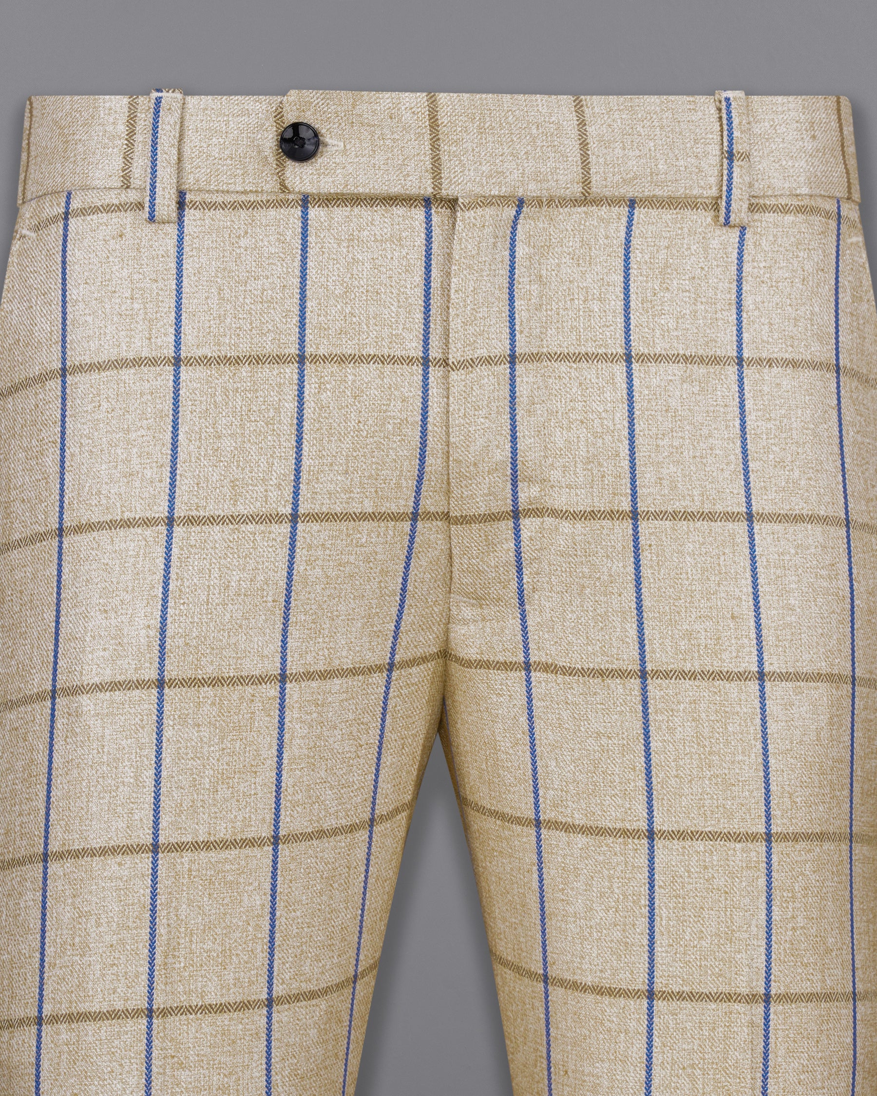 Mushroom Light Brown Checkered Pant T2139-28, T2139-30, T2139-32, T2139-34, T2139-36, T2139-38, T2139-40, T2139-42, T2139-44