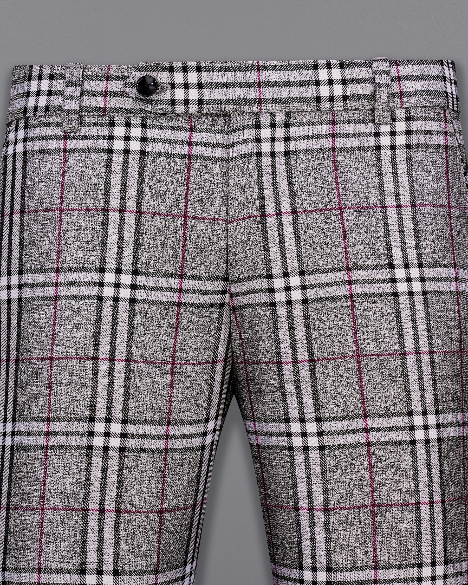 Amethyst Gray with Black Plaid Pant T2141-28, T2141-30, T2141-32, T2141-34, T2141-36, T2141-38, T2141-40, T2141-42, T2141-44