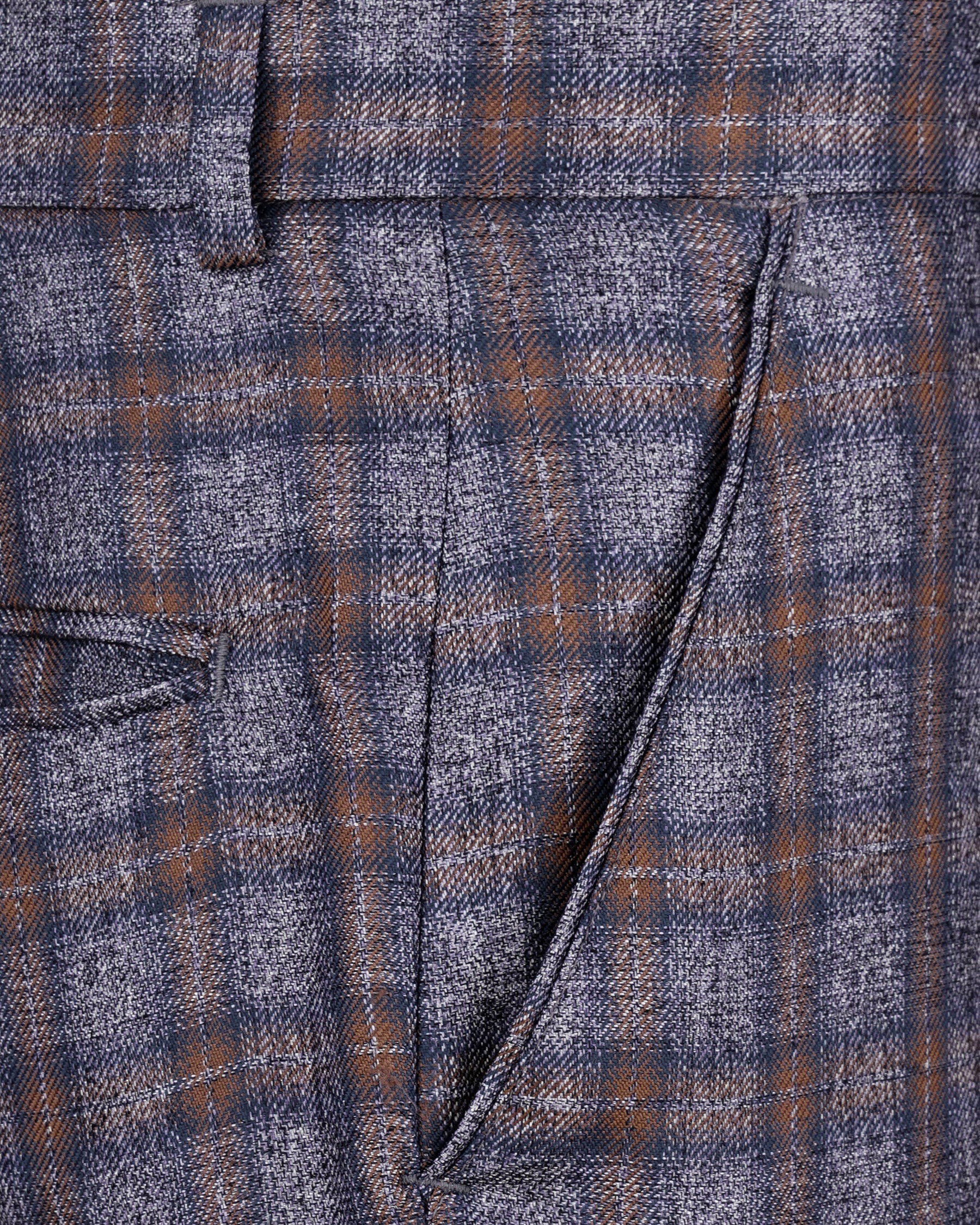 Martini Gray with Potters Brown Plaid Pant T2147-28, T2147-30, T2147-32, T2147-34, T2147-36, T2147-38, T2147-40, T2147-42, T2147-44