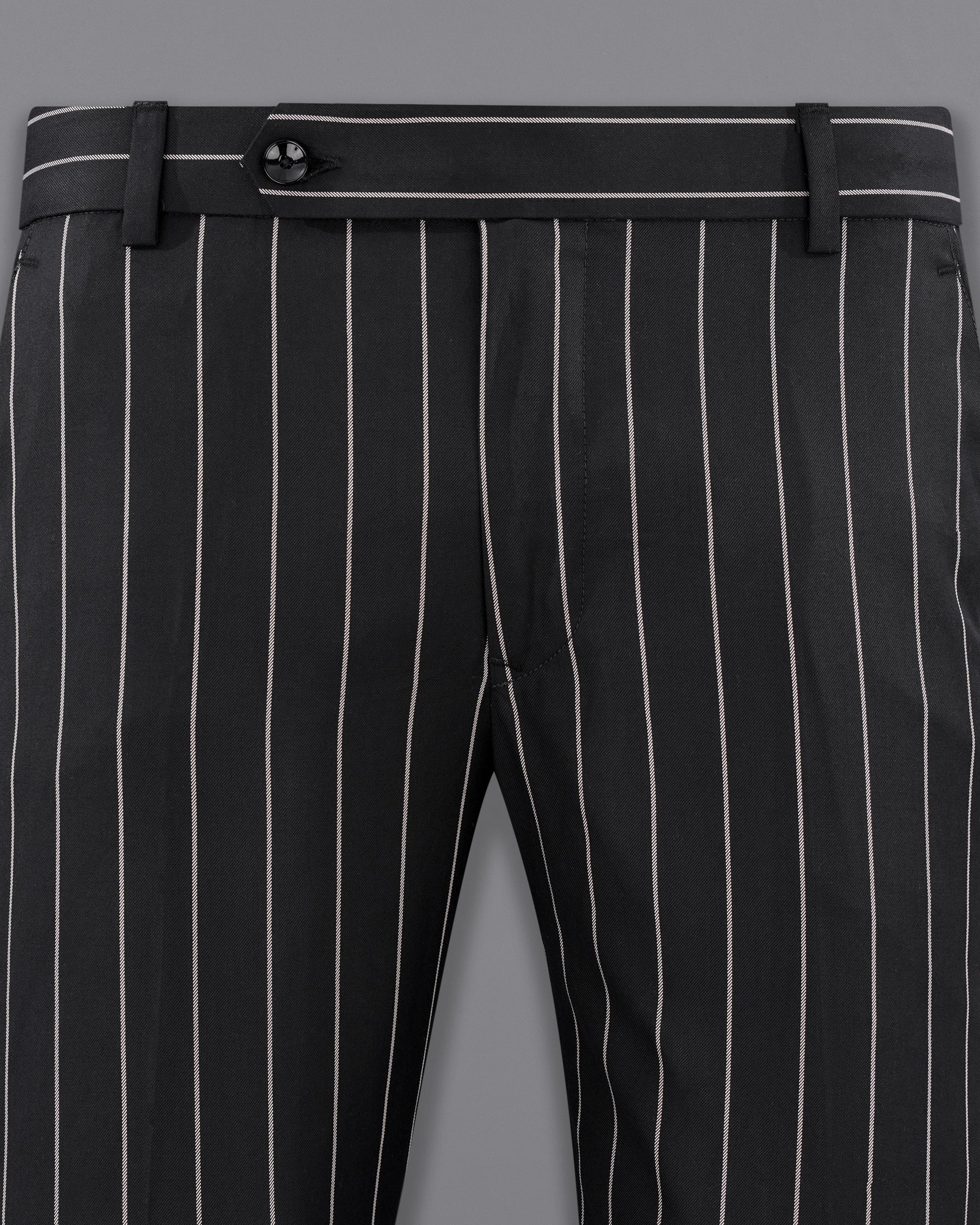 Jaguar Black with Concrete Gray Striped Pant T2157-28, T2157-30, T2157-32, T2157-34, T2157-36, T2157-38, T2157-40, T2157-42, T2157-44