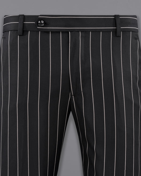 Jaguar Black with Concrete Gray Striped Pant T2157-28, T2157-30, T2157-32, T2157-34, T2157-36, T2157-38, T2157-40, T2157-42, T2157-44