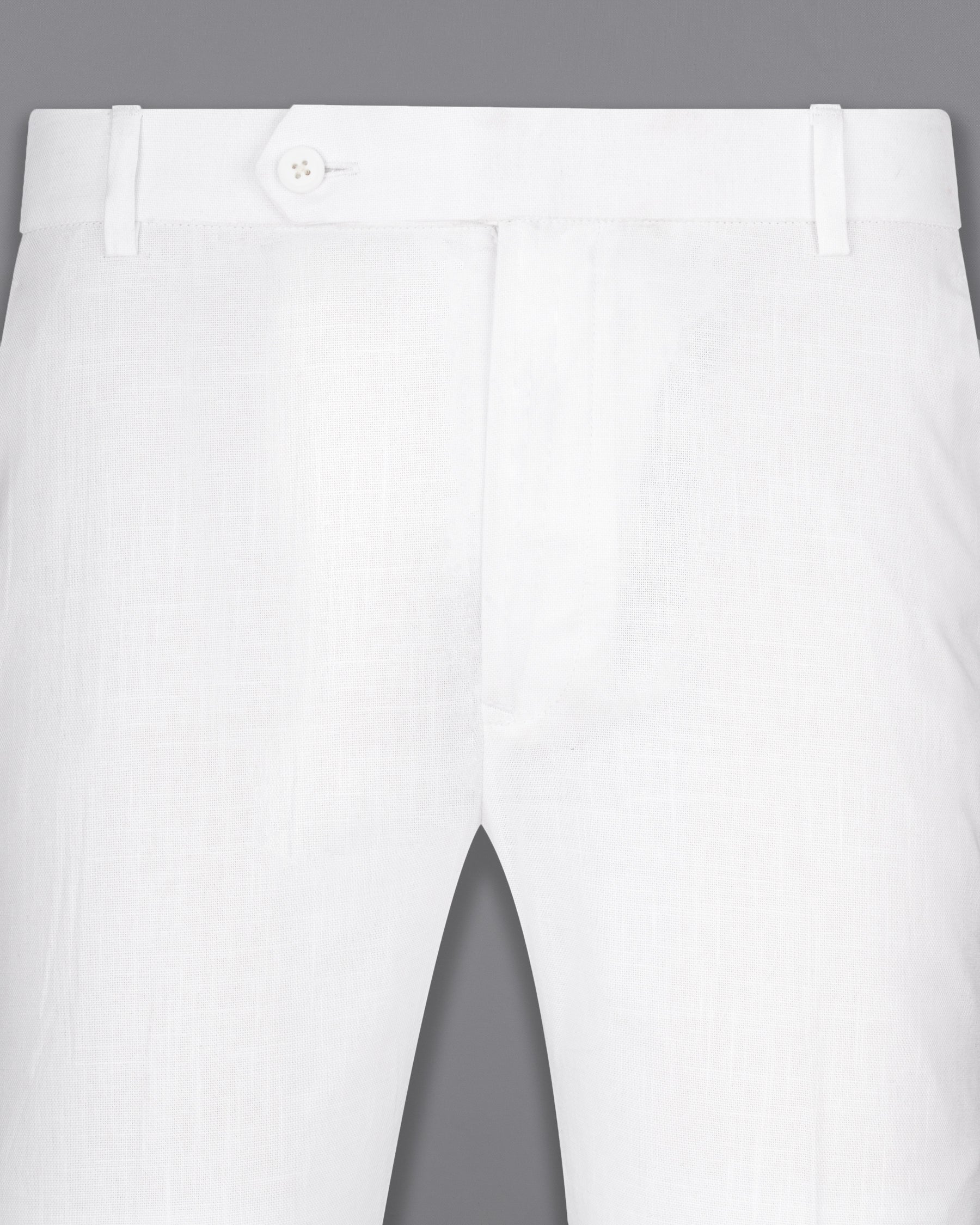 Bright White Stretchable Luxurious Linen Pants T2216-28, T2216-30, T2216-32, T2216-34, T2216-36, T2216-38, T2216-40, T2216-42, T2216-44