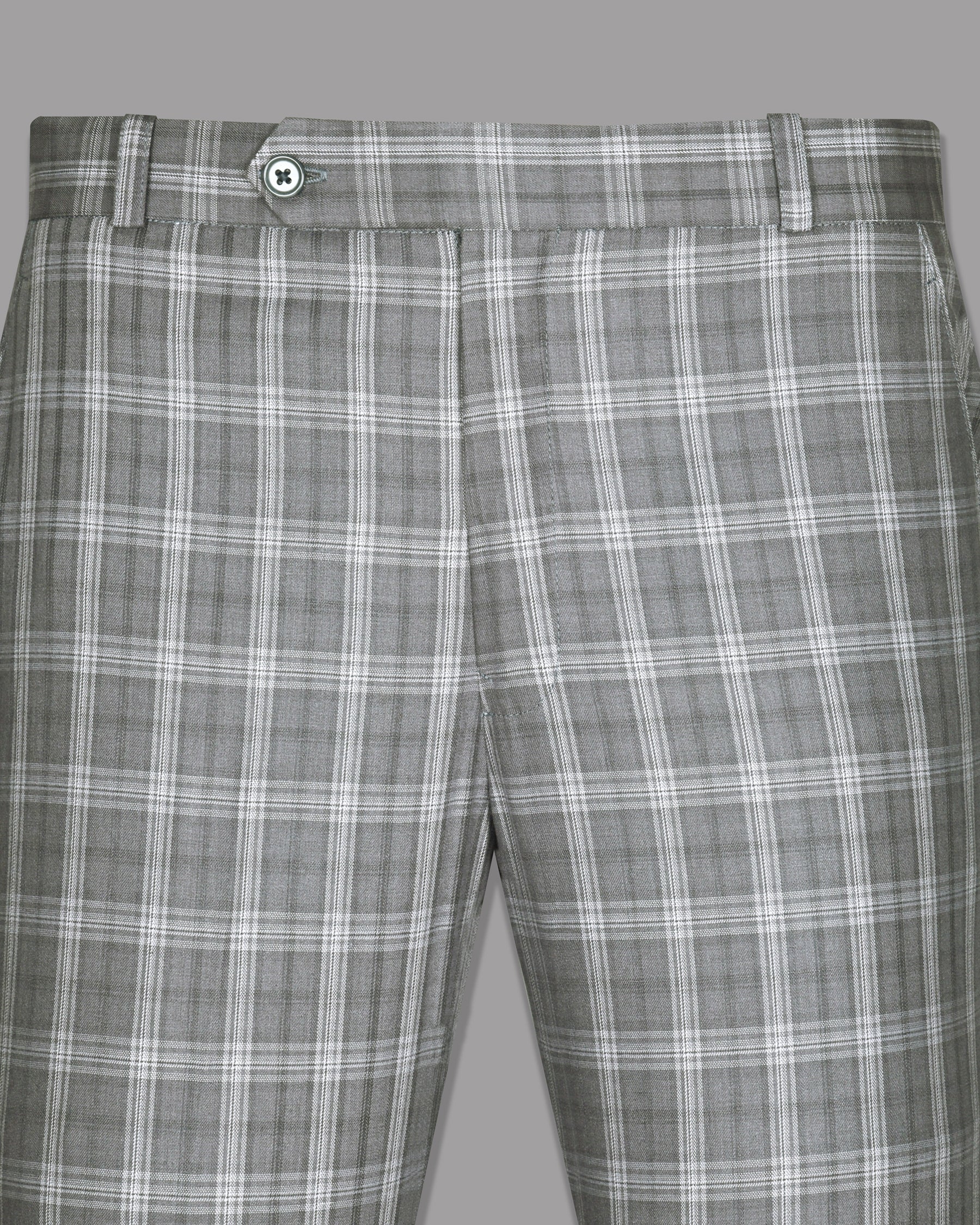 Light Grey Plaid Wool Blend Formal Pant T569-28, T569-36, T569-40, T569-42, T569-44, T569-30, T569-32, T569-34, T569-38